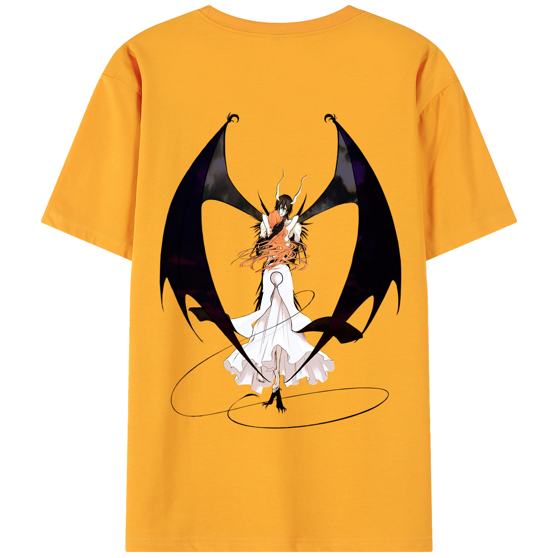 （画像用） ブリーチ ウルキオラ·シファー BLEACH Ulquiorra cifer 綿100％ メンズ半袖Tシャツ（バックプリント） 通気性