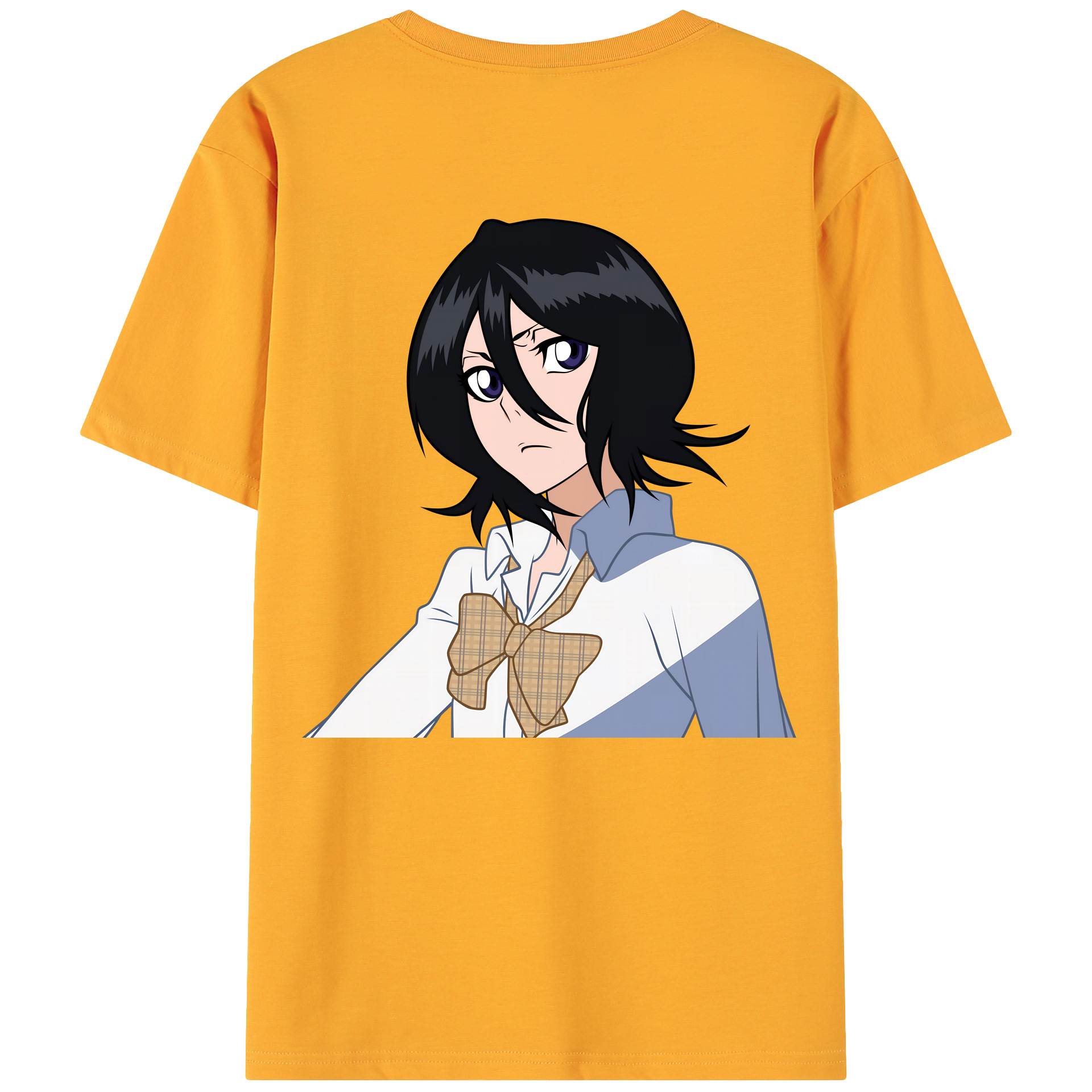 （画像用） ブリーチ 朽木ルキア BLEACH Kuchiki Rukia 綿100％ メンズ半袖Tシャツ（バックプリント） 通気性