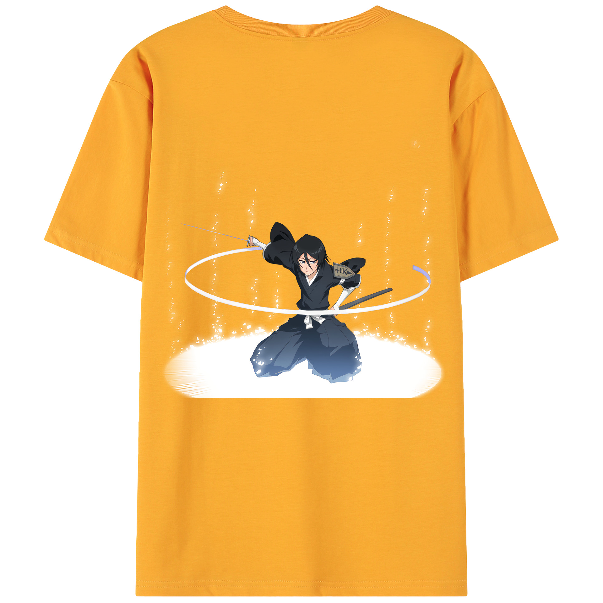 （画像用） ブリーチ 朽木ルキア BLEACH Kuchiki Rukia 綿100％ メンズ半袖Tシャツ（バックプリント） 通気性