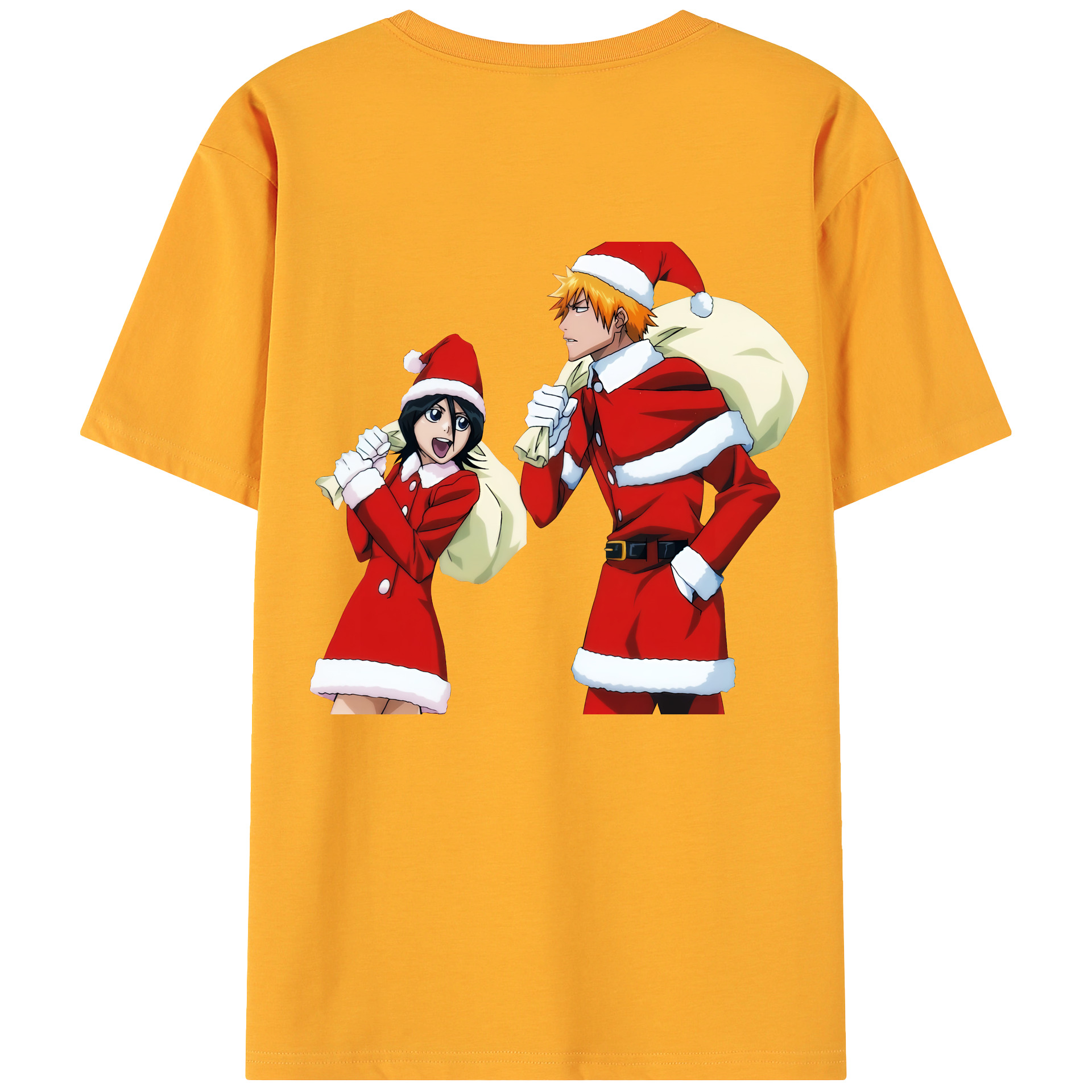 （画像用） ブリーチ 朽木ルキア BLEACH Kuchiki Rukia 綿100％ メンズ半袖Tシャツ（バックプリント） 通気性