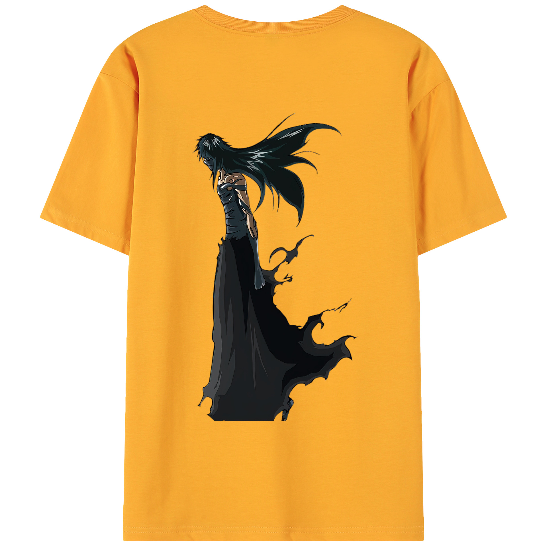 （画像用） ブリーチ 黒崎一護（くろさき いちご）BLEACH Kurosaki Ichigo 綿100％ メンズ半袖Tシャツ（バックプリント） 通気性