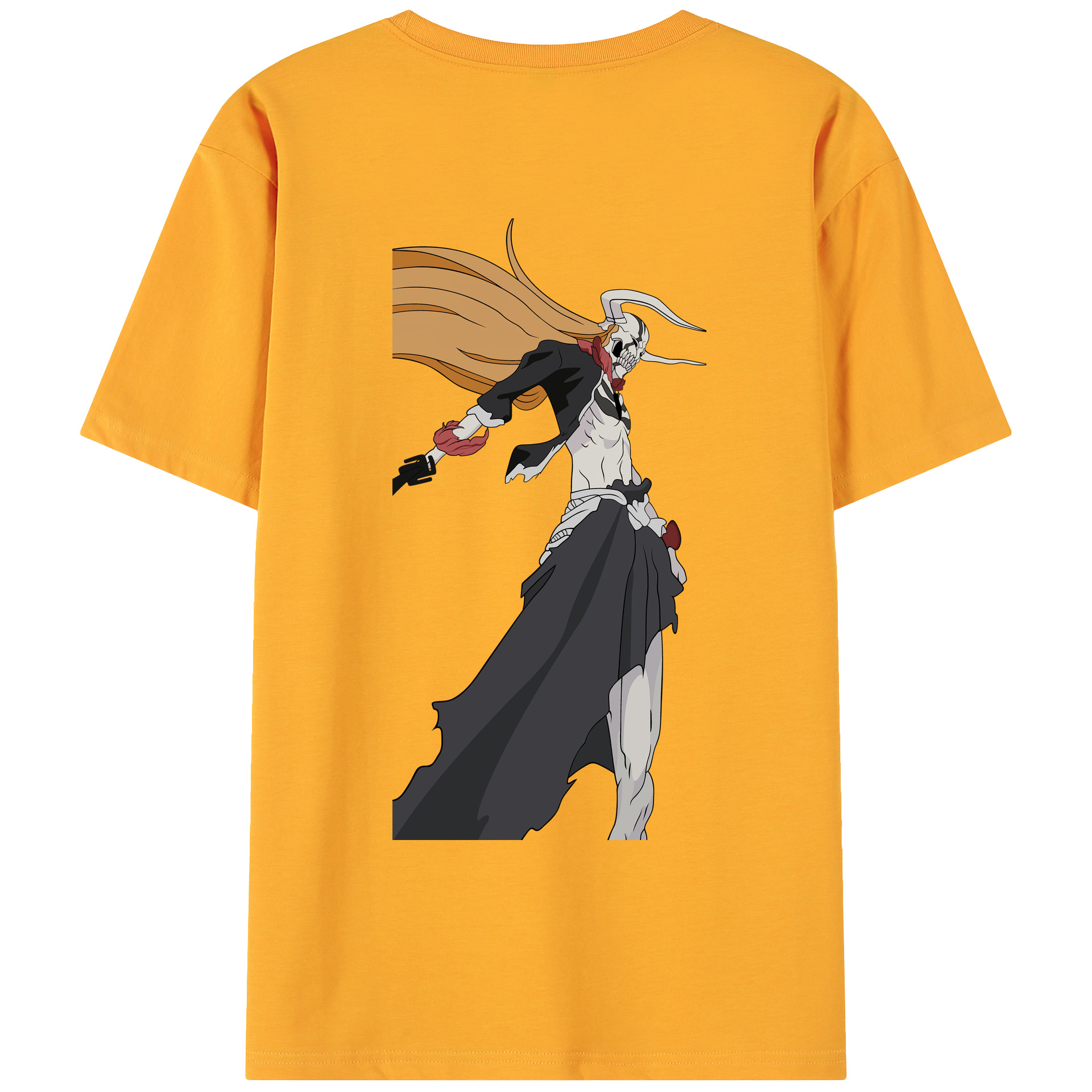 （画像用） ブリーチ 黒崎一護（くろさき いちご）BLEACH Kurosaki Ichigo 綿100％ メンズ半袖Tシャツ（バックプリント） 通気性