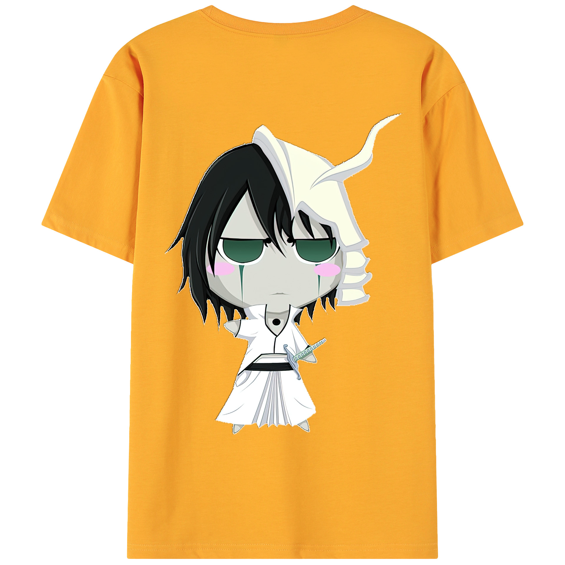 （画像用） ブリーチ ウルキオラ·シファー BLEACH Ulquiorra cifer 綿100％ メンズ半袖Tシャツ（バックプリント） 通気性
