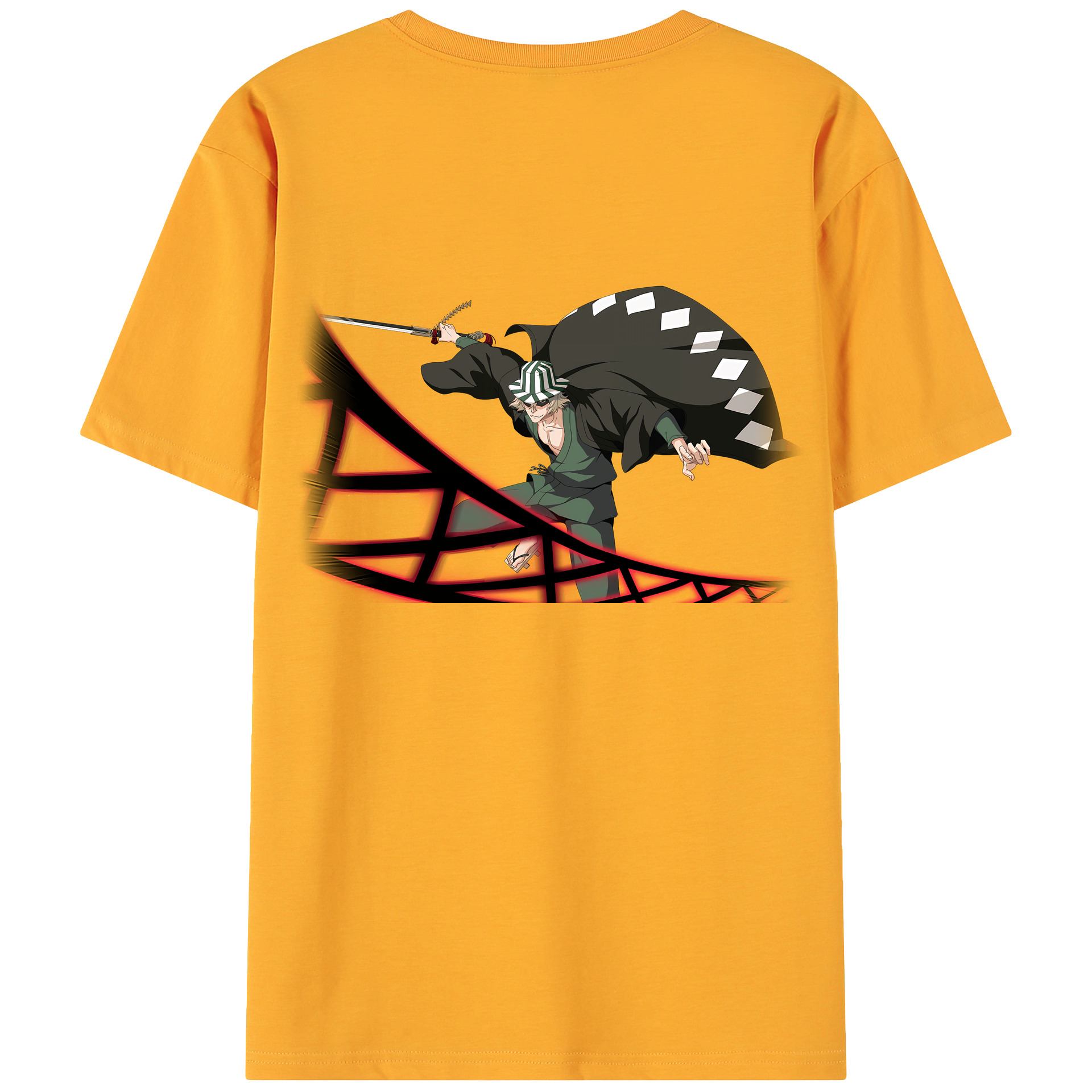 （画像用） "ブリーチ 浦原 喜助（うらはら きすけ） BLEACH Urahara Kisuke " 綿100％ メンズ半袖Tシャツ（バックプリント） 通気性