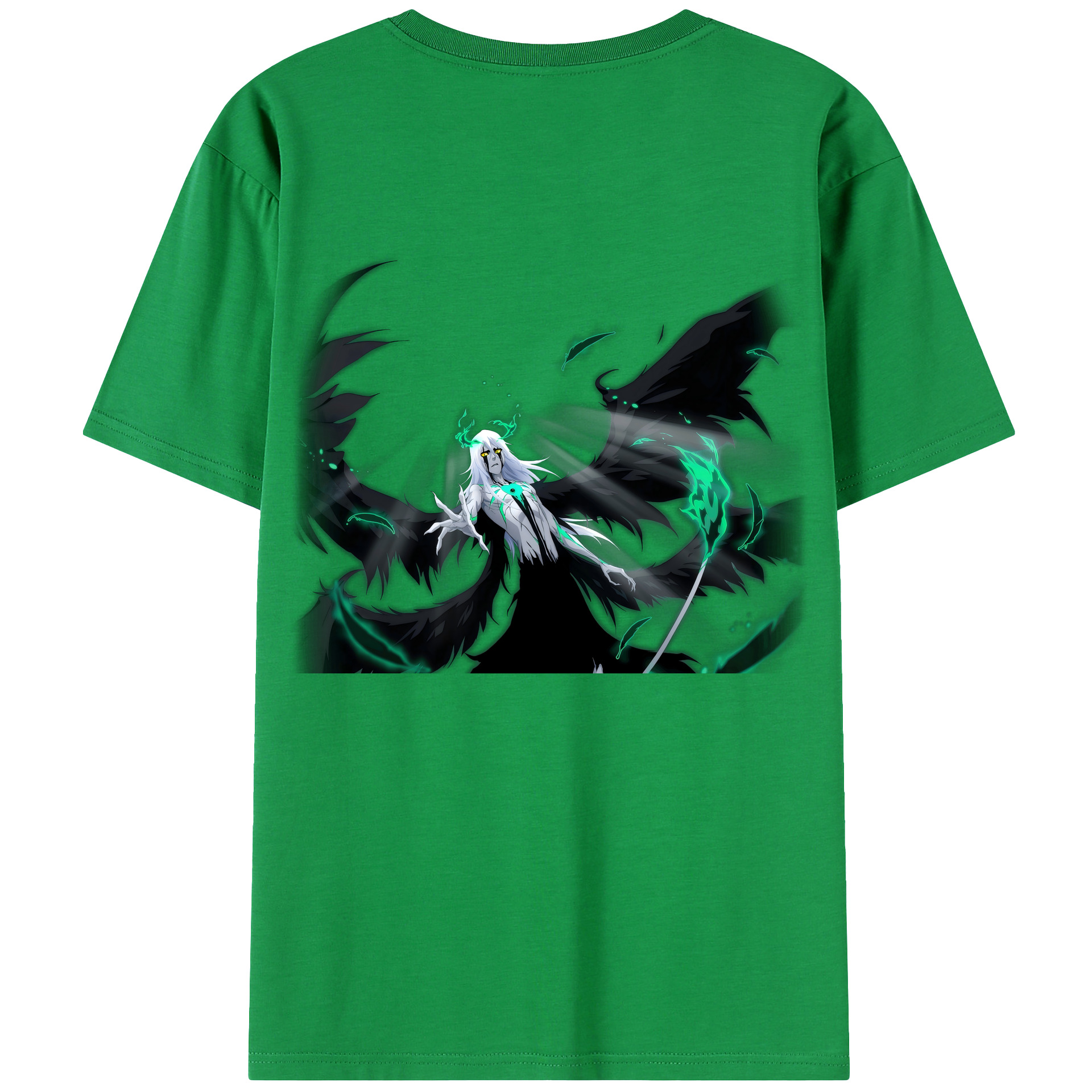 （画像用） ブリーチ ウルキオラ·シファー BLEACH Ulquiorra cifer 綿100％ メンズ半袖Tシャツ（バックプリント） 通気性
