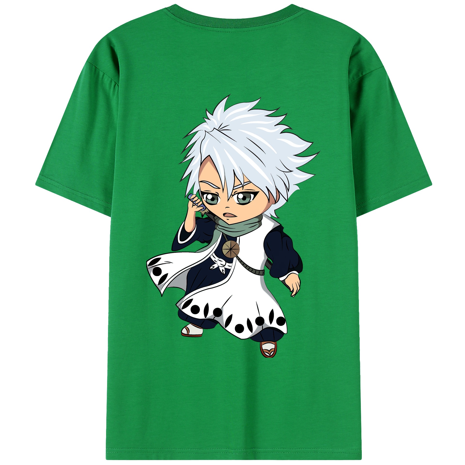 （画像用） ブリーチ 日番谷冬獅郎（ひつがや とうしろう） BLEACH Hitsugaya Toushirou 綿100％ メンズ半袖Tシャツ（バックプリント） 通気性