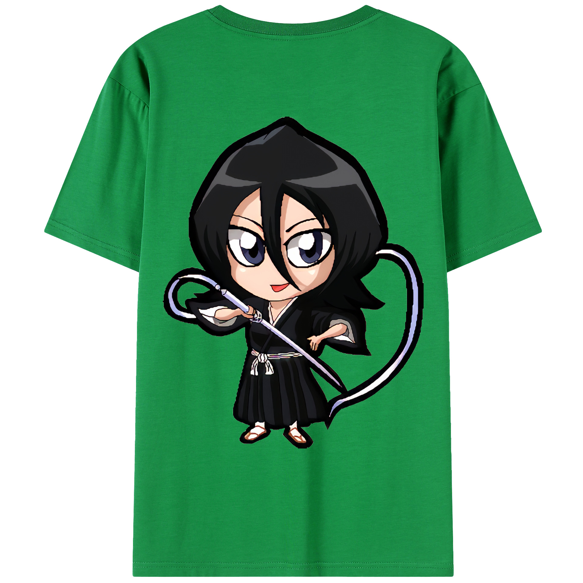（画像用） ブリーチ 朽木ルキア BLEACH Kuchiki Rukia 綿100％ メンズ半袖Tシャツ（バックプリント） 通気性