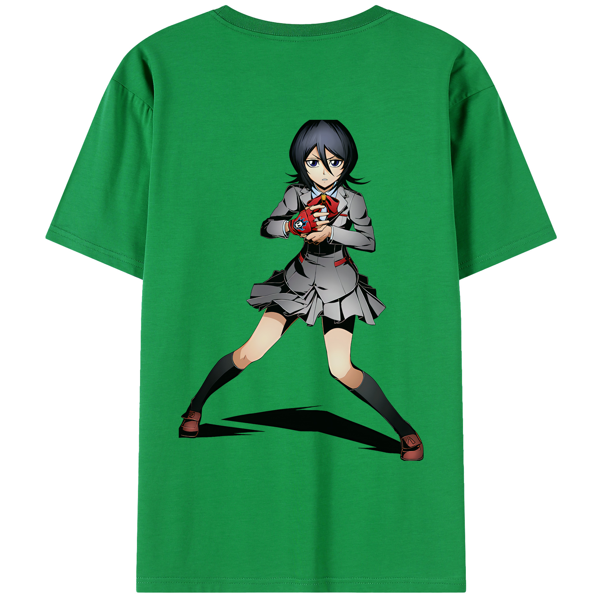 （画像用） ブリーチ 朽木ルキア BLEACH Kuchiki Rukia 綿100％ メンズ半袖Tシャツ（バックプリント） 通気性