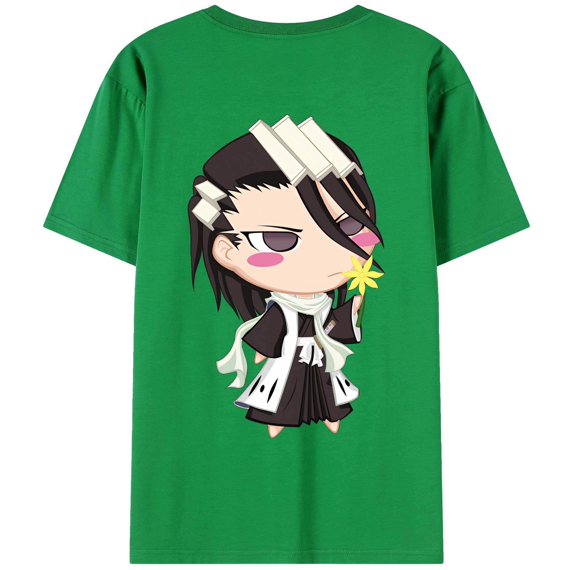 （画像用） ブリーチ くちき びゃくや BLEACH Kuchiki Byakuya 綿100％ メンズ半袖Tシャツ（バックプリント） 通気性
