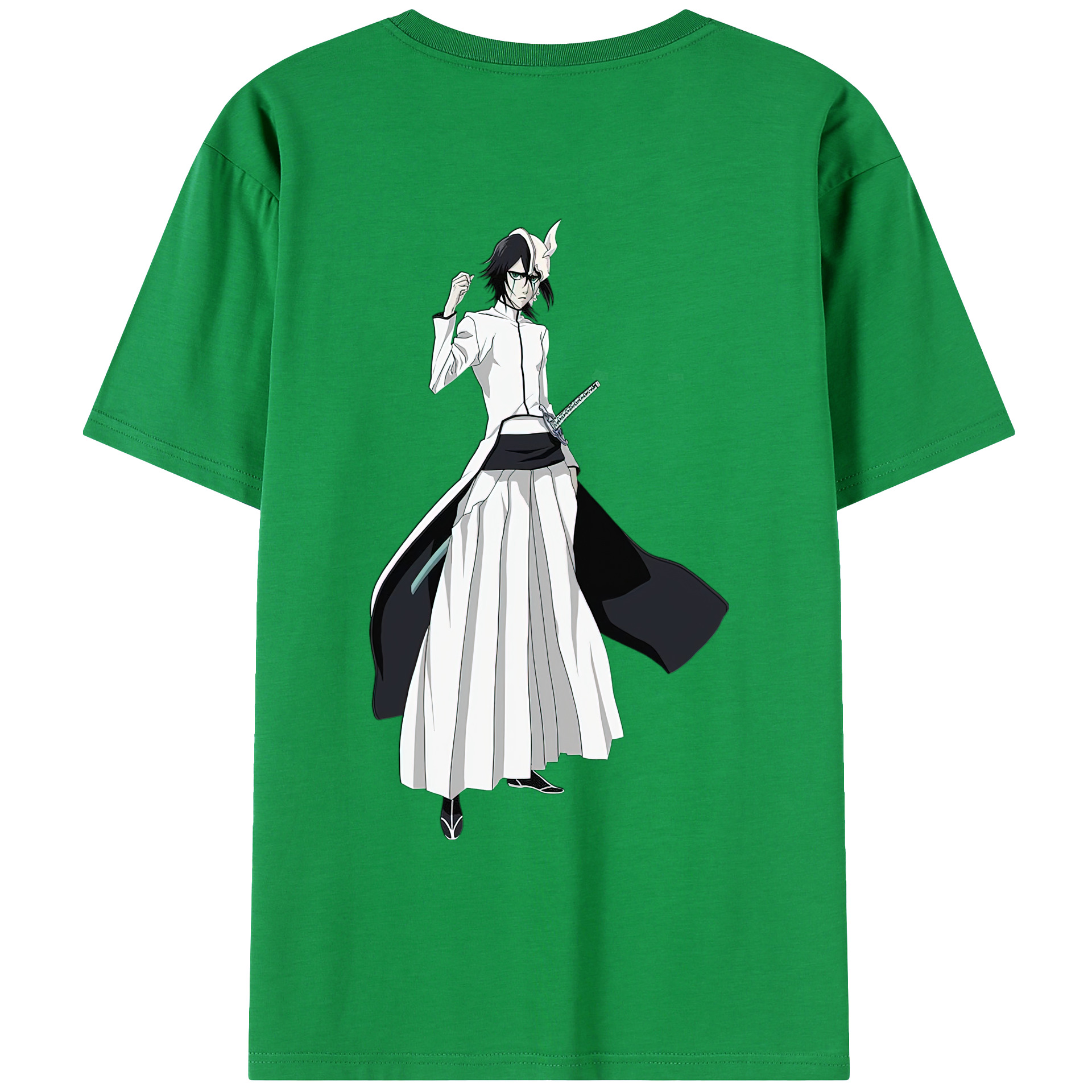（画像用） ブリーチ ウルキオラ·シファー BLEACH Ulquiorra cifer 綿100％ メンズ半袖Tシャツ（バックプリント） 通気性
