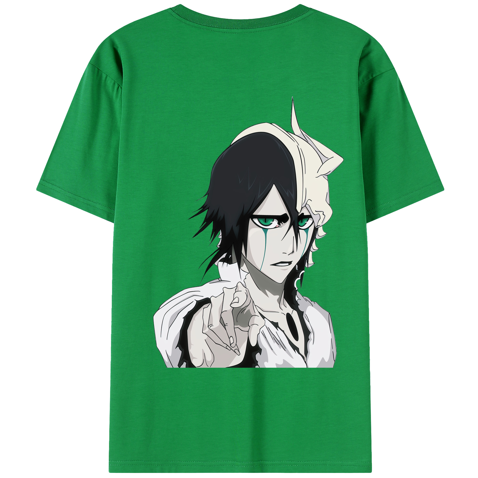 （画像用） ブリーチ ウルキオラ·シファー BLEACH Ulquiorra cifer 綿100％ メンズ半袖Tシャツ（バックプリント） 通気性