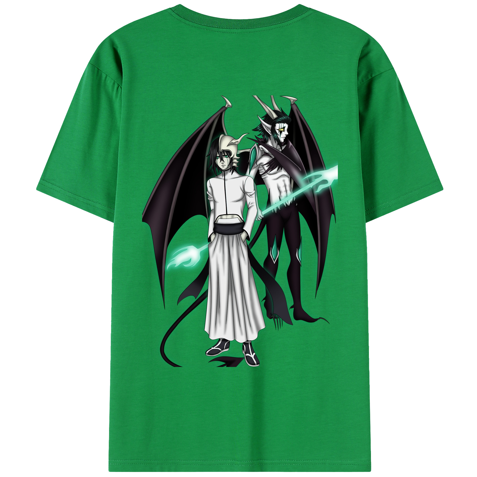 （画像用） ブリーチ ウルキオラ·シファー BLEACH Ulquiorra cifer 綿100％ メンズ半袖Tシャツ（バックプリント） 通気性