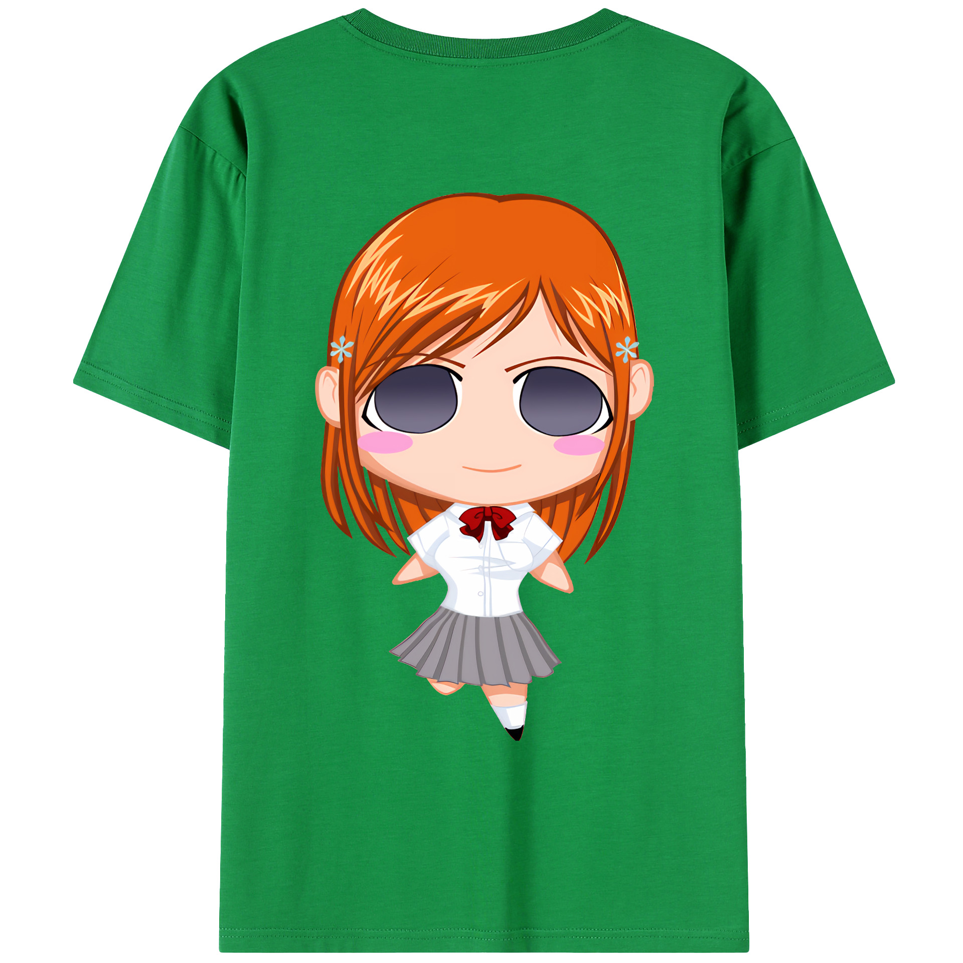 （画像用） ブリーチ 井上織姫（いのうえおりひめ） BLEACH Inoue Orihime 綿100％ メンズ半袖Tシャツ（バックプリント） 通気性