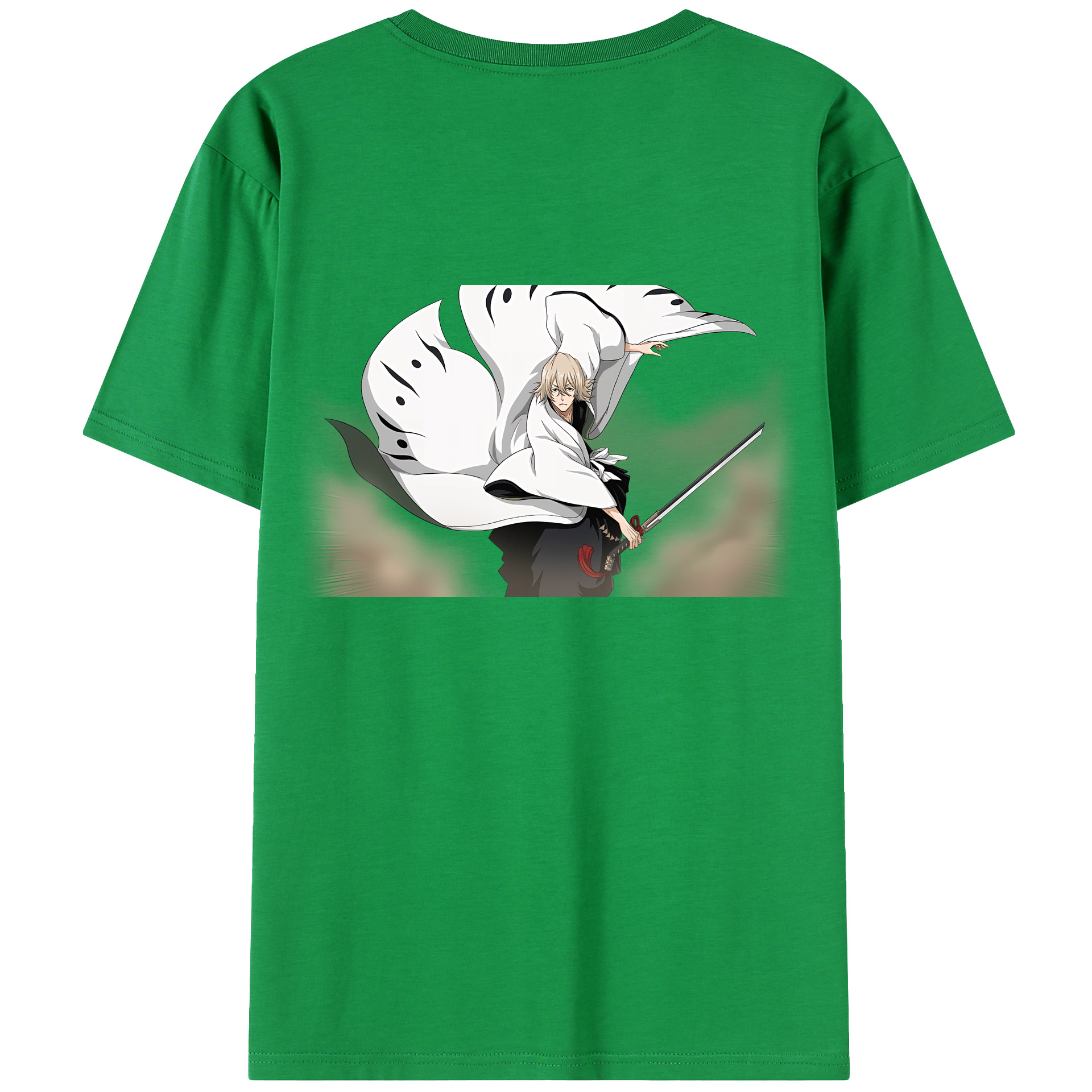 （画像用） "ブリーチ 浦原 喜助（うらはら きすけ） BLEACH Urahara Kisuke " 綿100％ メンズ半袖Tシャツ（バックプリント） 通気性