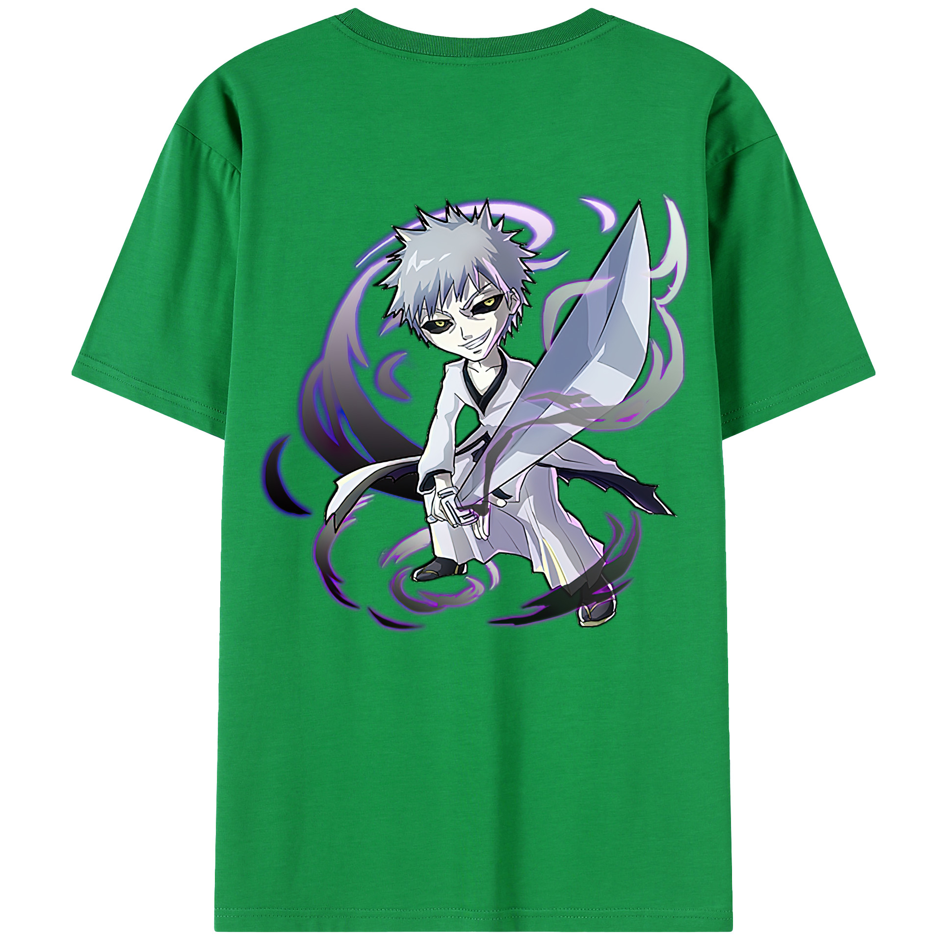 （画像用） ブリーチ 黒崎一護（くろさき いちご）BLEACH Kurosaki Ichigo 綿100％ メンズ半袖Tシャツ（バックプリント） 通気性
