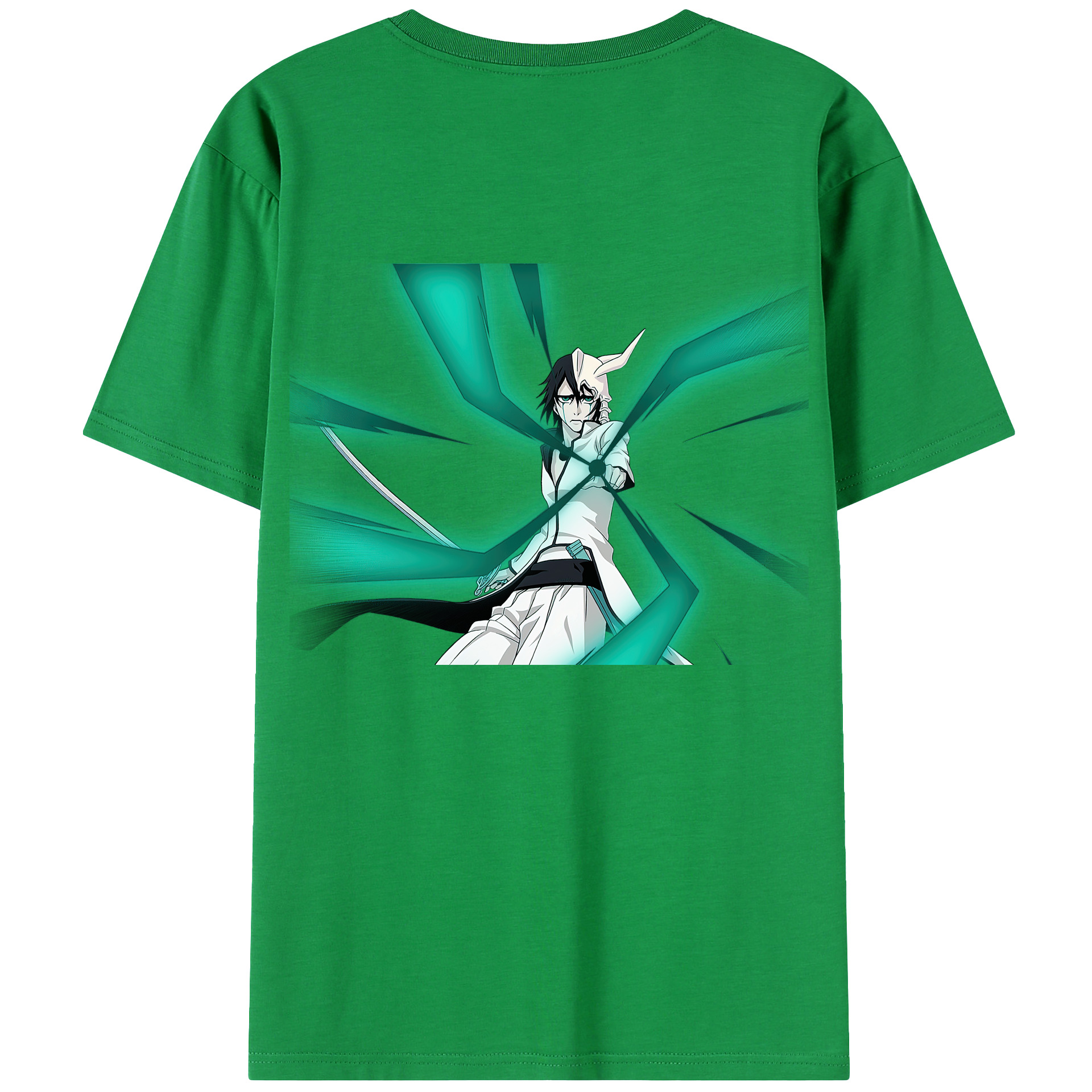 （画像用） ブリーチ ウルキオラ·シファー BLEACH Ulquiorra cifer 綿100％ メンズ半袖Tシャツ（バックプリント） 通気性