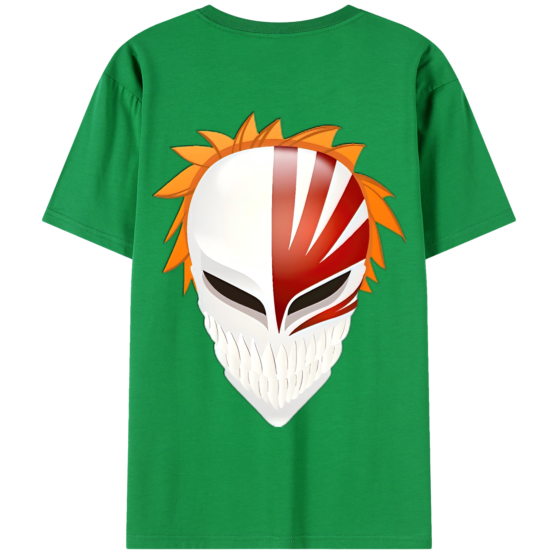 （画像用） ブリーチ 黒崎一護（くろさき いちご）BLEACH Kurosaki Ichigo 綿100％ メンズ半袖Tシャツ（バックプリント） 通気性