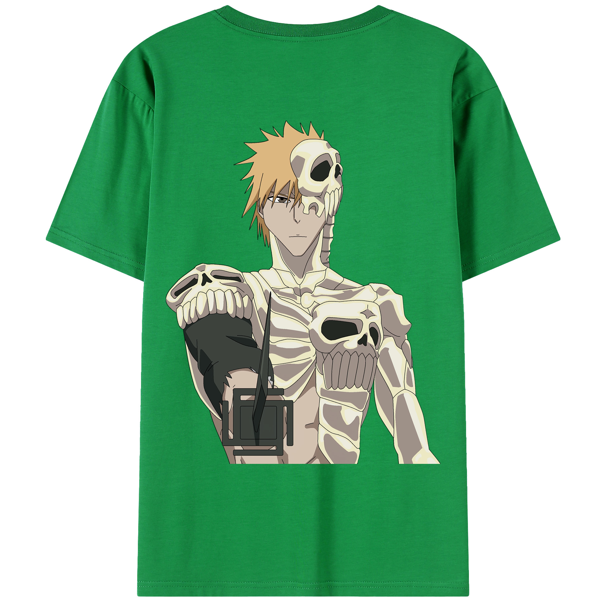 （画像用） ブリーチ 黒崎一護（くろさき いちご）BLEACH Kurosaki Ichigo 綿100％ メンズ半袖Tシャツ（バックプリント） 通気性