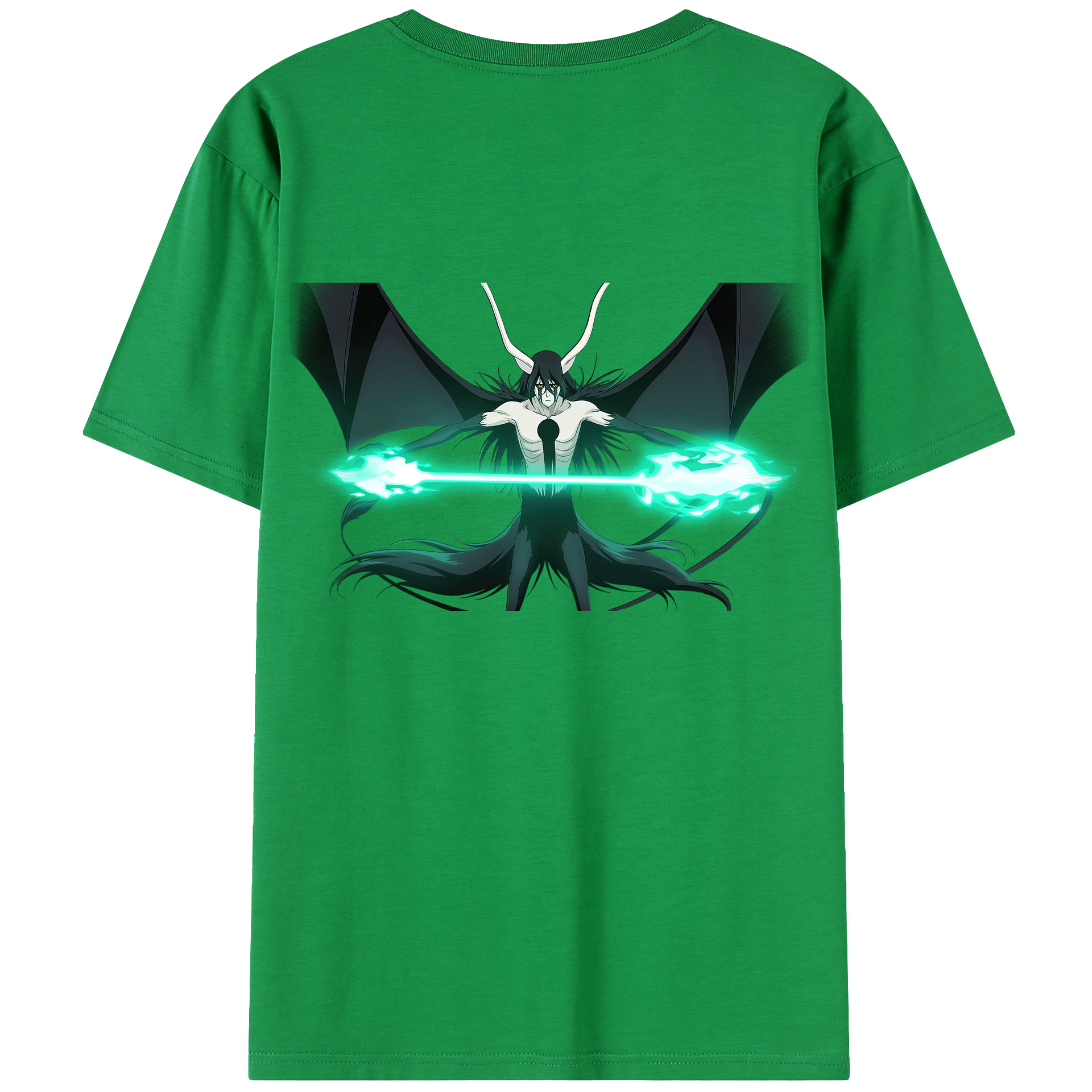 （画像用） ブリーチ ウルキオラ·シファー BLEACH Ulquiorra cifer 綿100％ メンズ半袖Tシャツ（バックプリント） 通気性