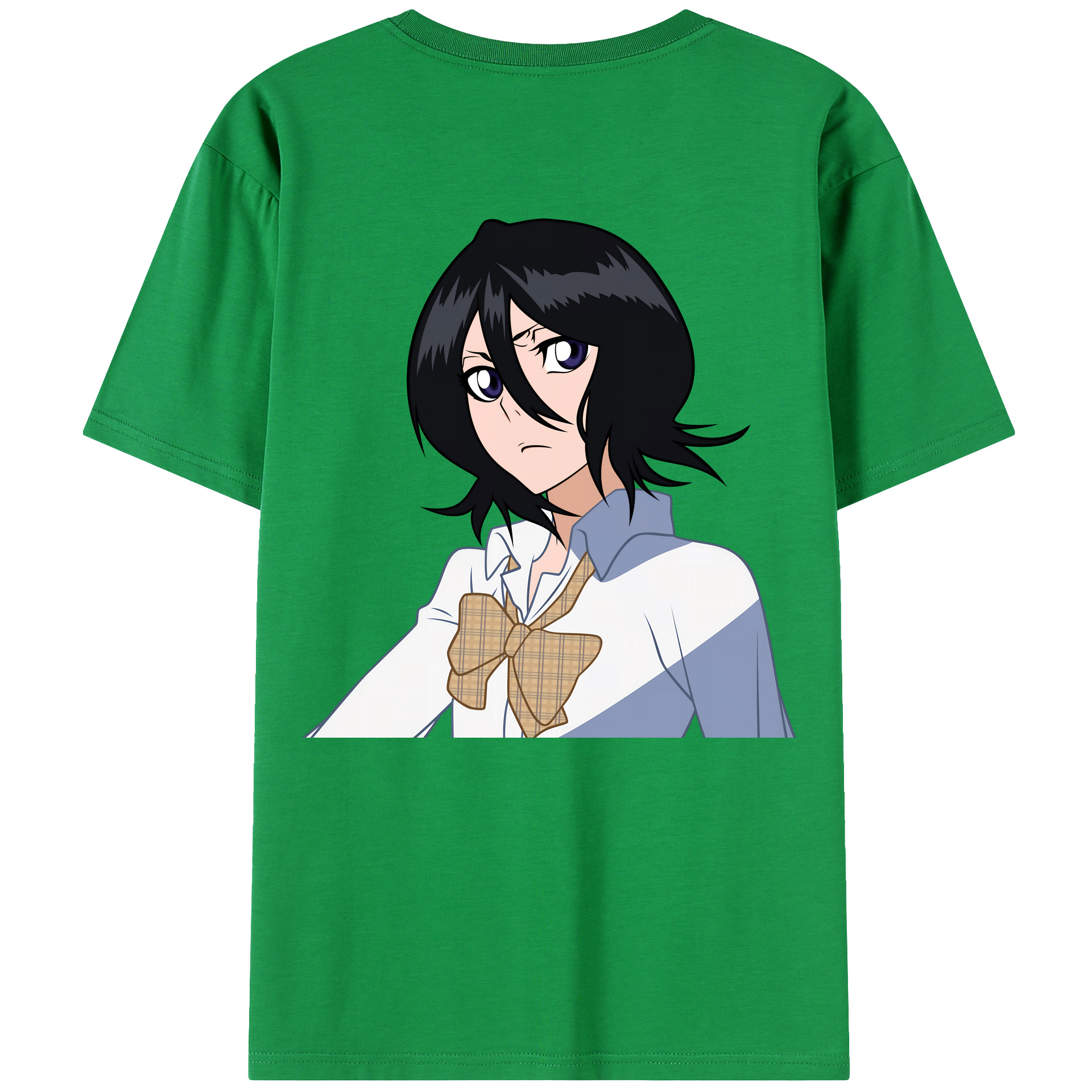 （画像用） ブリーチ 朽木ルキア BLEACH Kuchiki Rukia 綿100％ メンズ半袖Tシャツ（バックプリント） 通気性