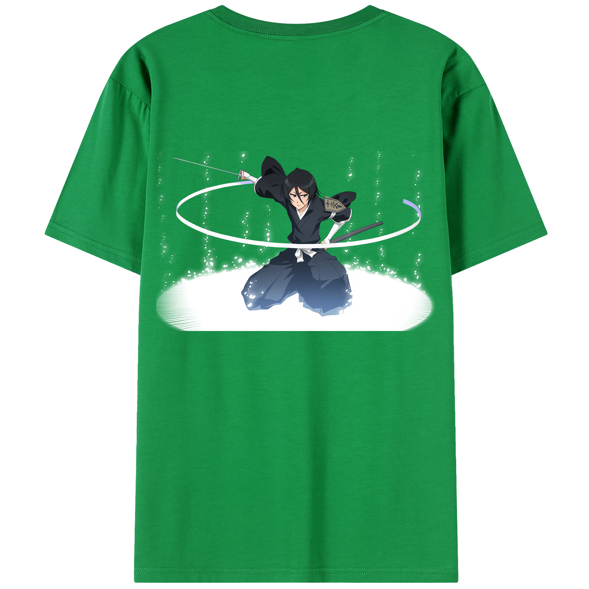（画像用） ブリーチ 朽木ルキア BLEACH Kuchiki Rukia 綿100％ メンズ半袖Tシャツ（バックプリント） 通気性