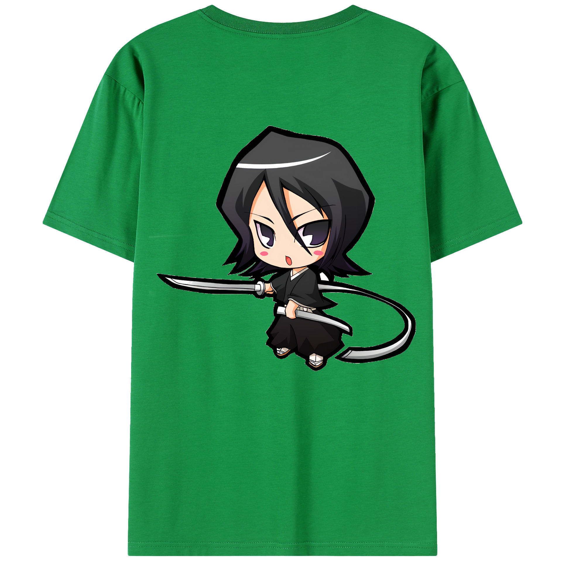 （画像用） ブリーチ 朽木ルキア BLEACH Kuchiki Rukia 綿100％ メンズ半袖Tシャツ（バックプリント） 通気性