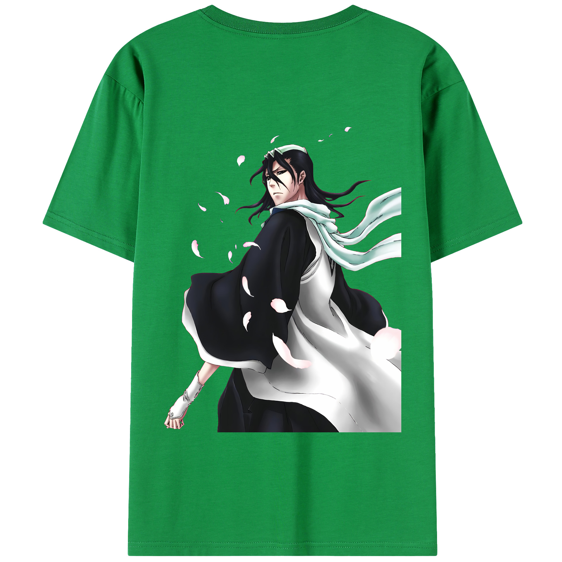 （画像用） ブリーチ くちき びゃくや BLEACH Kuchiki Byakuya 綿100％ メンズ半袖Tシャツ（バックプリント） 通気性