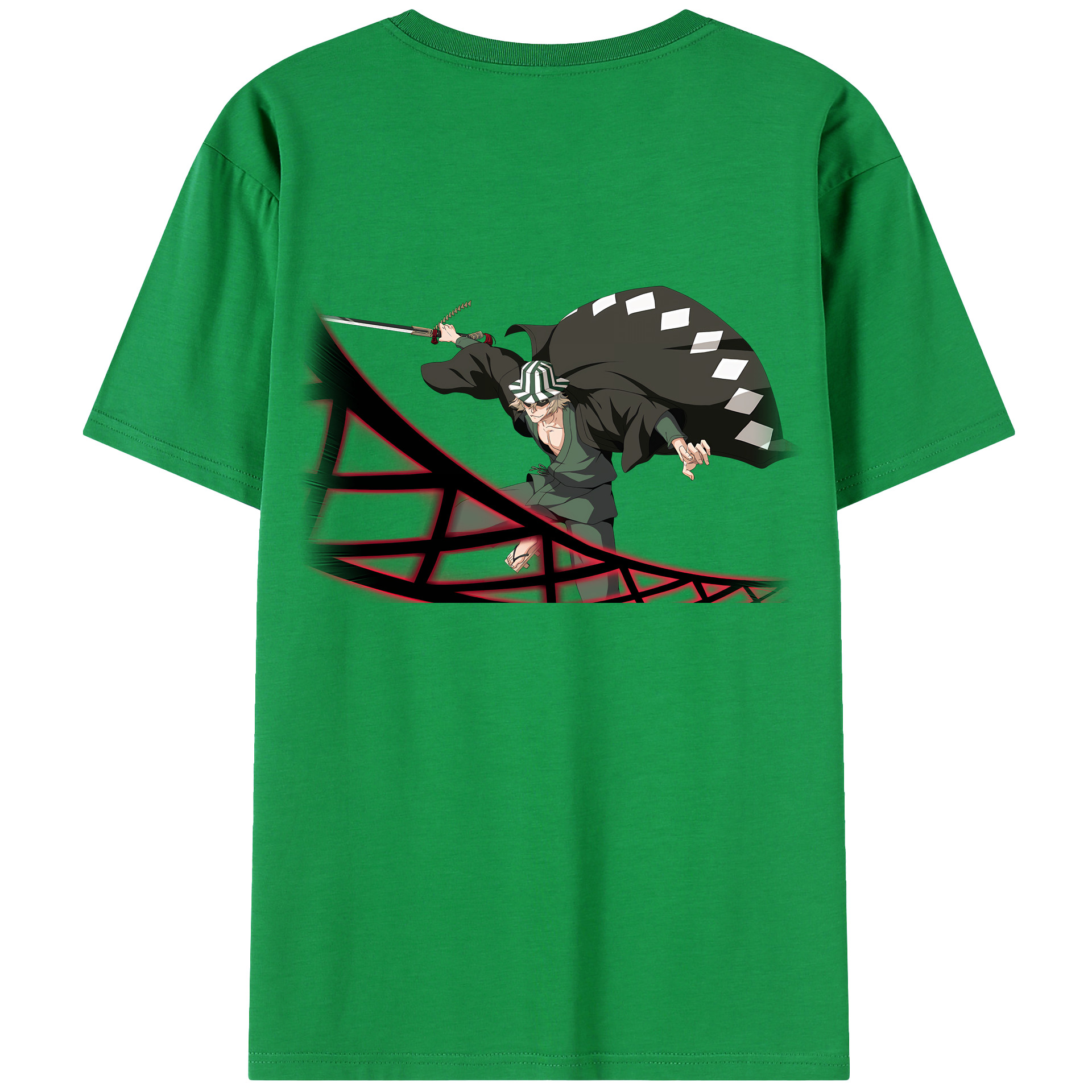 （画像用） "ブリーチ 浦原 喜助（うらはら きすけ） BLEACH Urahara Kisuke " 綿100％ メンズ半袖Tシャツ（バックプリント） 通気性