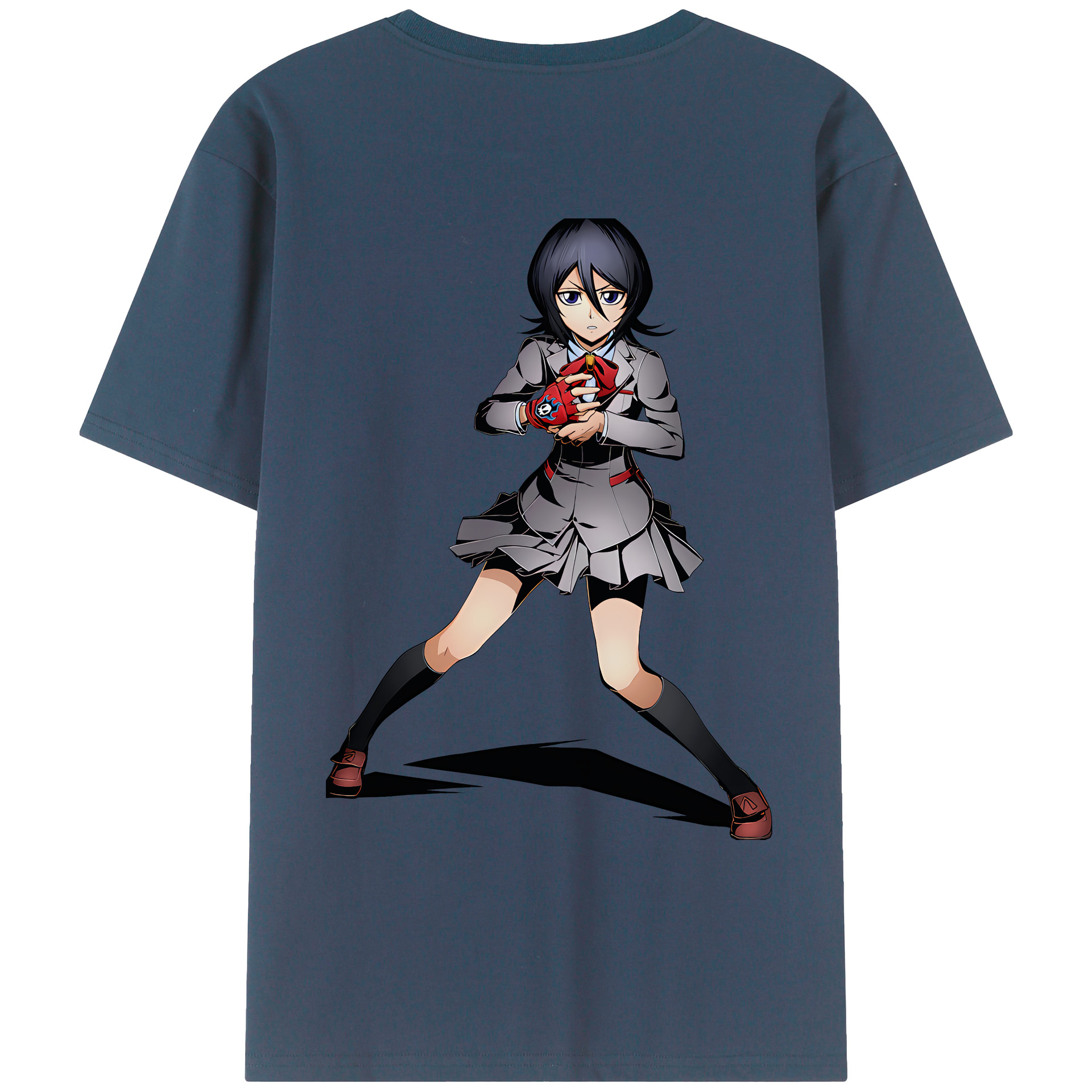 （画像用） ブリーチ 朽木ルキア BLEACH Kuchiki Rukia 綿100％ メンズ半袖Tシャツ（バックプリント） 通気性