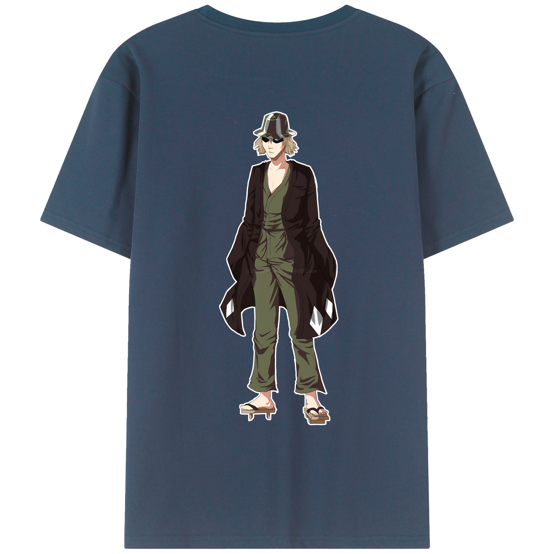 （画像用） "ブリーチ 浦原 喜助（うらはら きすけ） BLEACH Urahara Kisuke " 綿100％ メンズ半袖Tシャツ（バックプリント） 通気性
