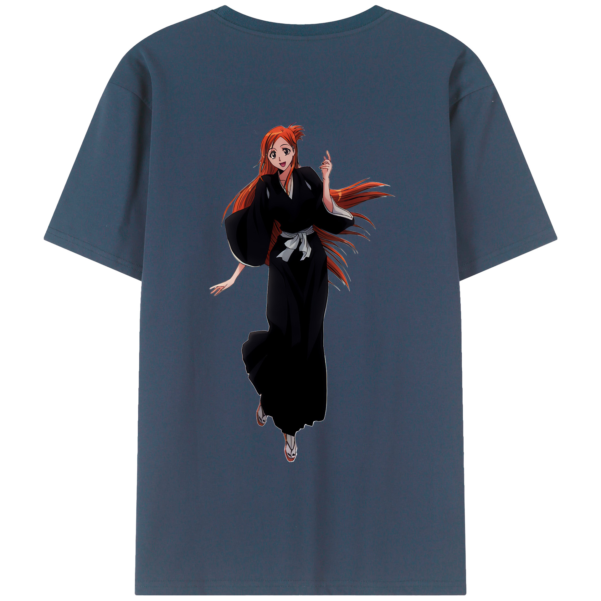 （画像用） ブリーチ 井上織姫（いのうえおりひめ） BLEACH Inoue Orihime 綿100％ メンズ半袖Tシャツ（バックプリント） 通気性