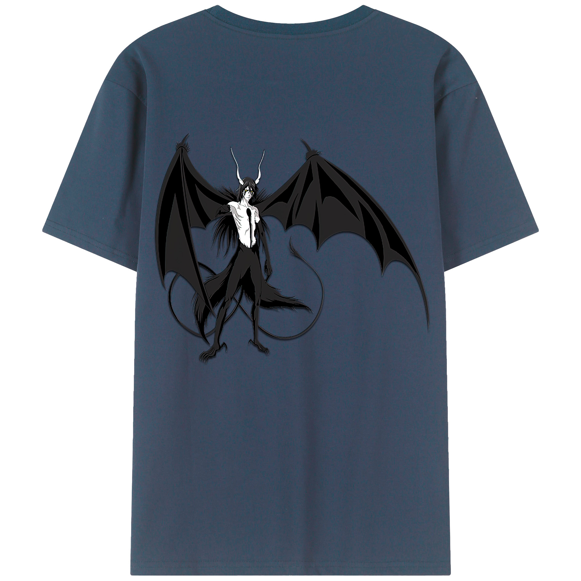 （画像用） ブリーチ ウルキオラ·シファー BLEACH Ulquiorra cifer 綿100％ メンズ半袖Tシャツ（バックプリント） 通気性