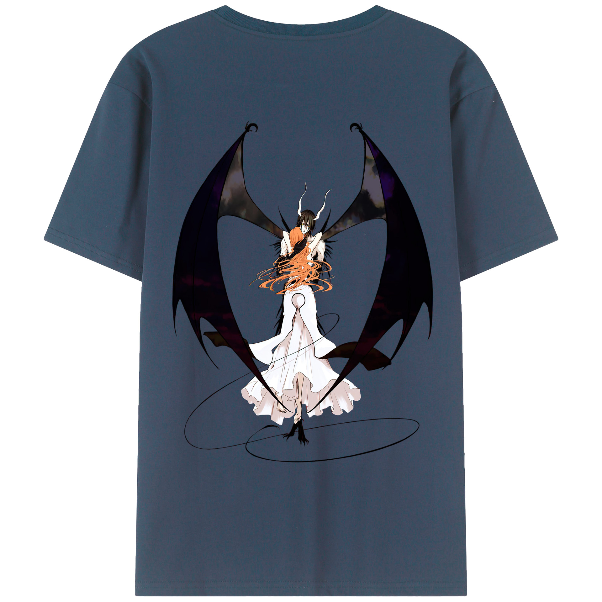 （画像用） ブリーチ ウルキオラ·シファー BLEACH Ulquiorra cifer 綿100％ メンズ半袖Tシャツ（バックプリント） 通気性