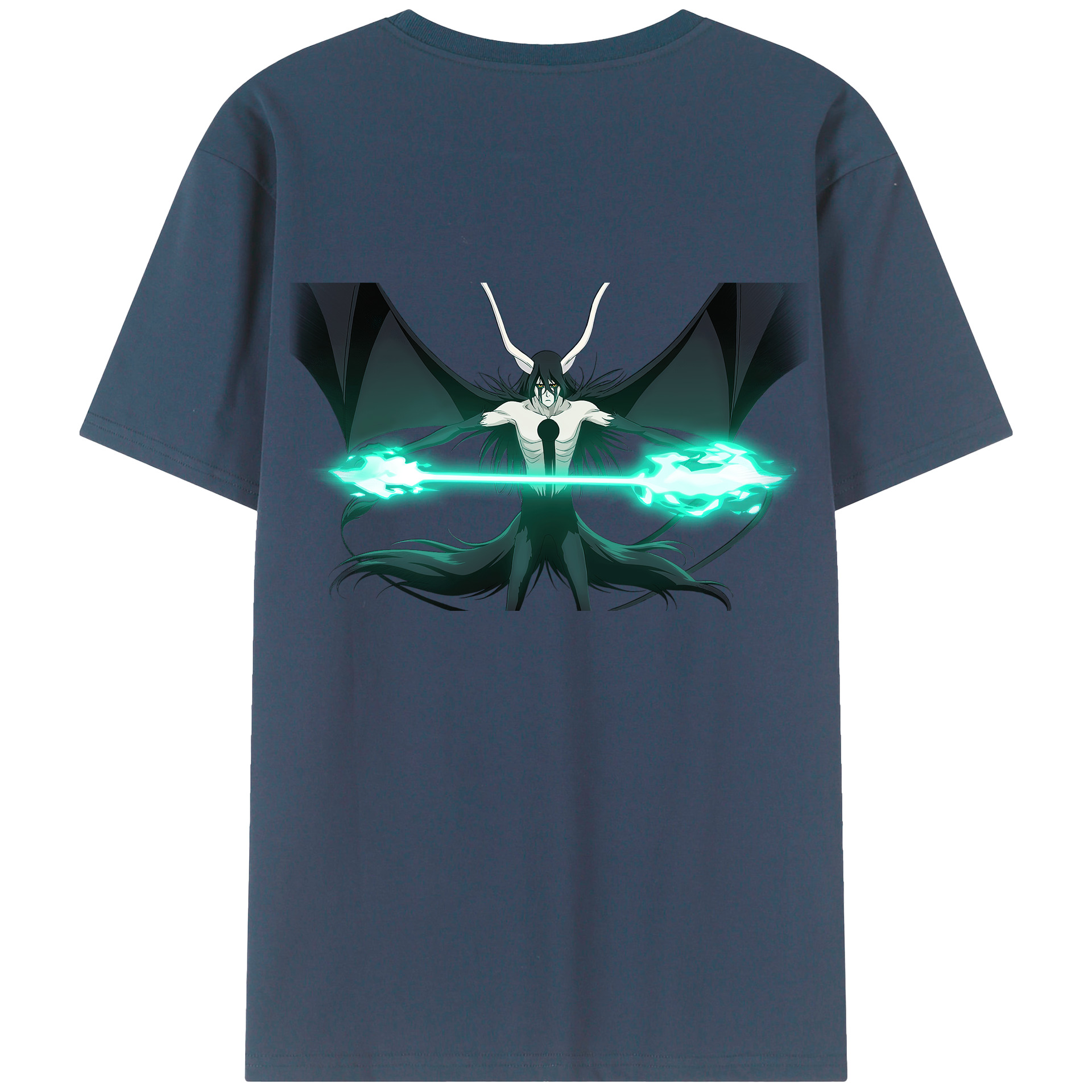 （画像用） ブリーチ ウルキオラ·シファー BLEACH Ulquiorra cifer 綿100％ メンズ半袖Tシャツ（バックプリント） 通気性