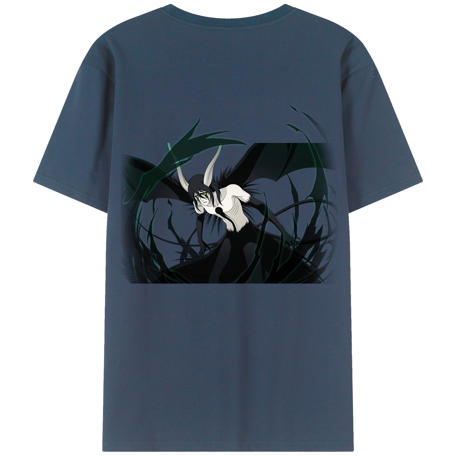 （画像用） ブリーチ ウルキオラ·シファー BLEACH Ulquiorra cifer 綿100％ メンズ半袖Tシャツ（バックプリント） 通気性