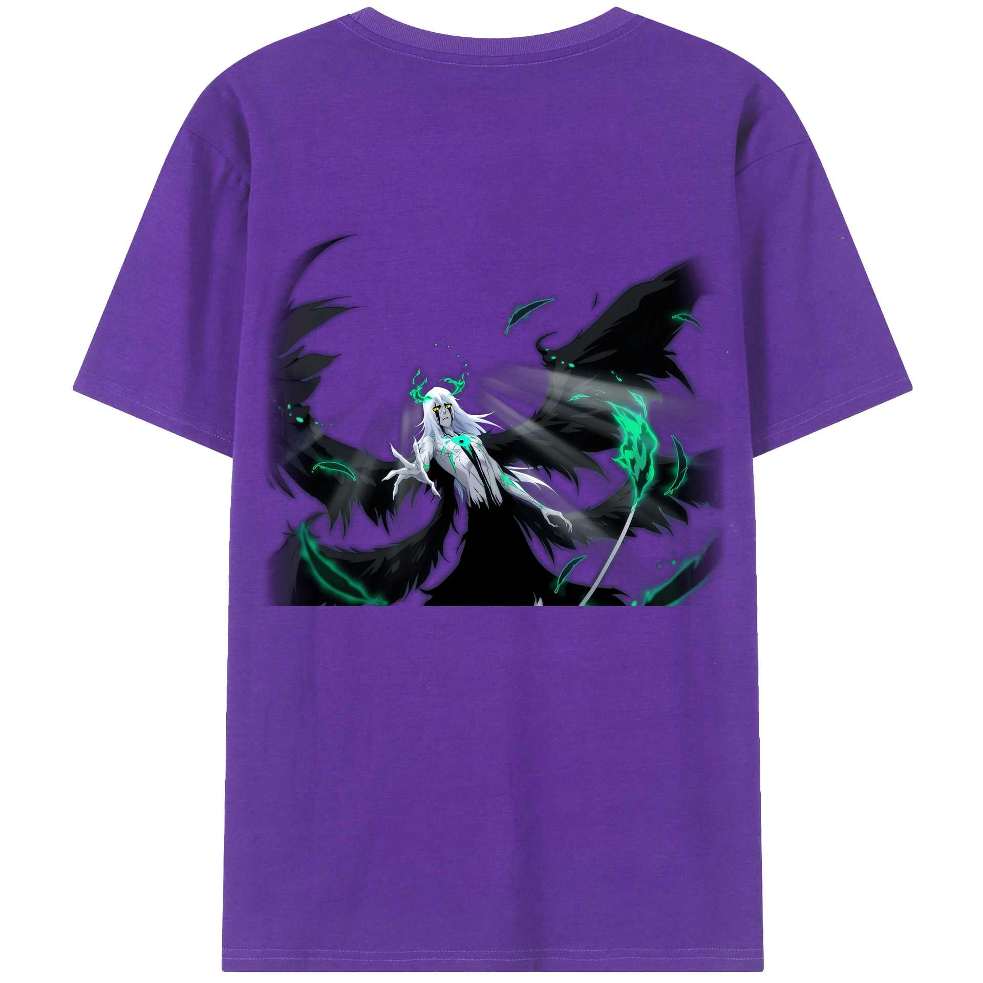 （画像用） ブリーチ ウルキオラ·シファー BLEACH Ulquiorra cifer 綿100％ メンズ半袖Tシャツ（バックプリント） 通気性