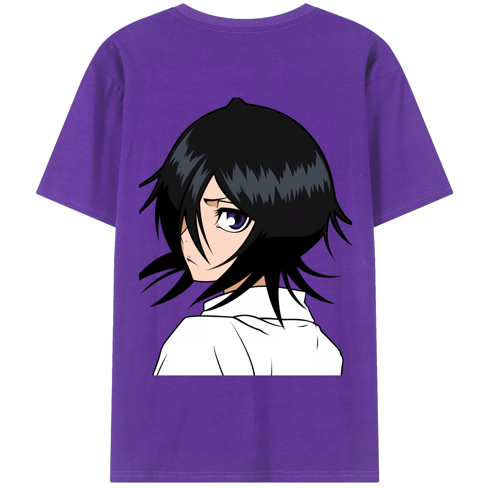 （画像用） ブリーチ 朽木ルキア BLEACH Kuchiki Rukia 綿100％ メンズ半袖Tシャツ（バックプリント） 通気性