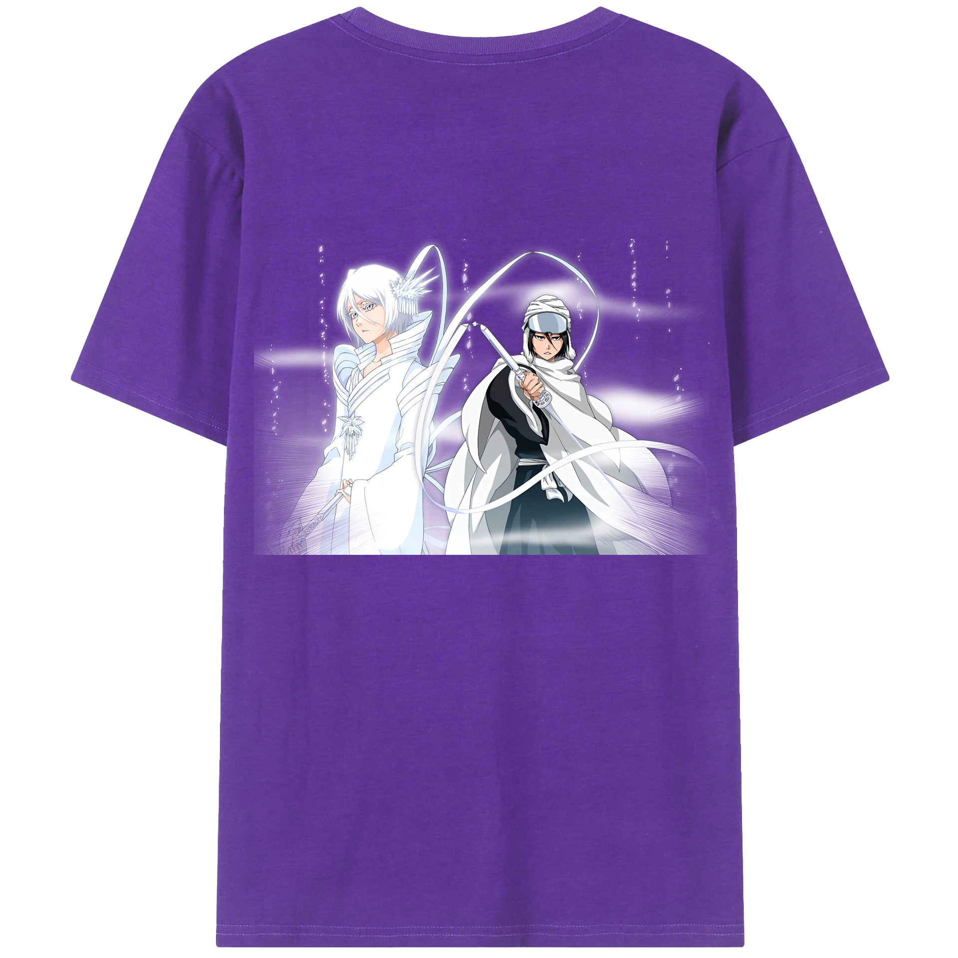 （画像用） ブリーチ 朽木ルキア BLEACH Kuchiki Rukia 綿100％ メンズ半袖Tシャツ（バックプリント） 通気性