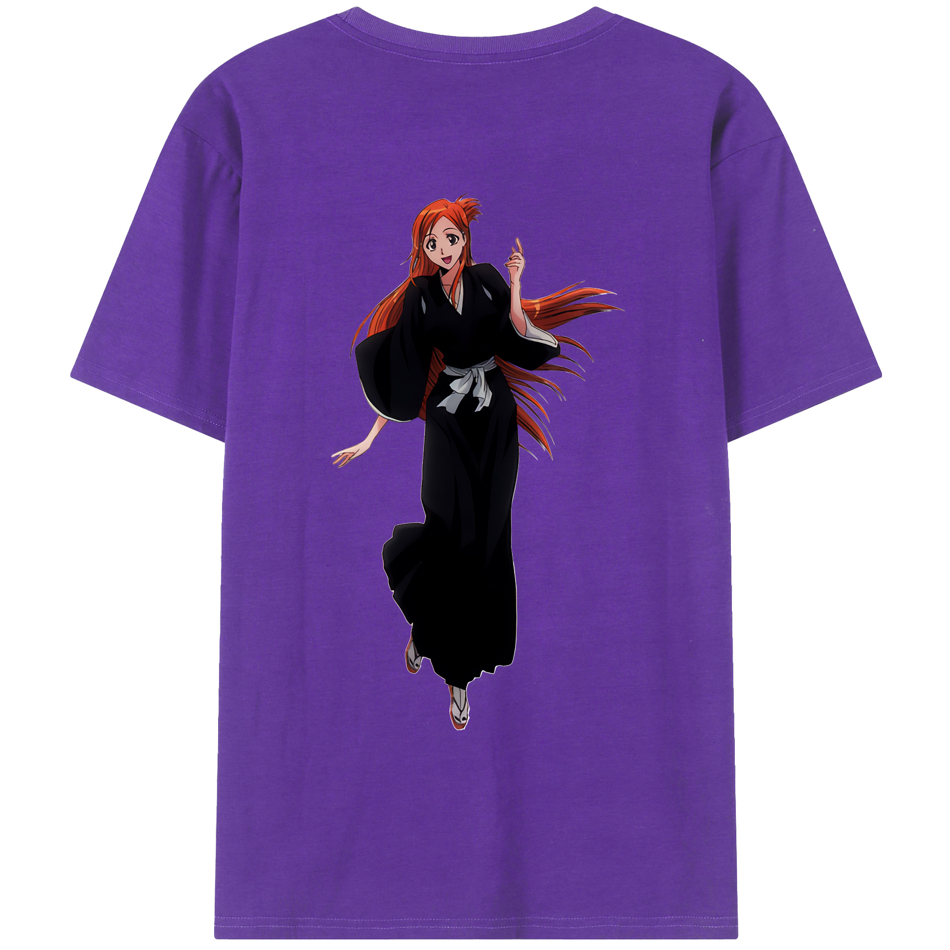 （画像用） ブリーチ 井上織姫（いのうえおりひめ） BLEACH Inoue Orihime 綿100％ メンズ半袖Tシャツ（バックプリント） 通気性