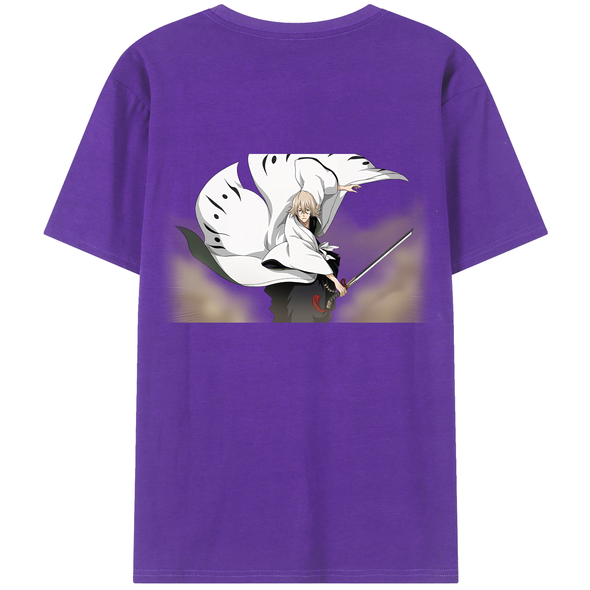 （画像用） "ブリーチ 浦原 喜助（うらはら きすけ） BLEACH Urahara Kisuke " 綿100％ メンズ半袖Tシャツ（バックプリント） 通気性
