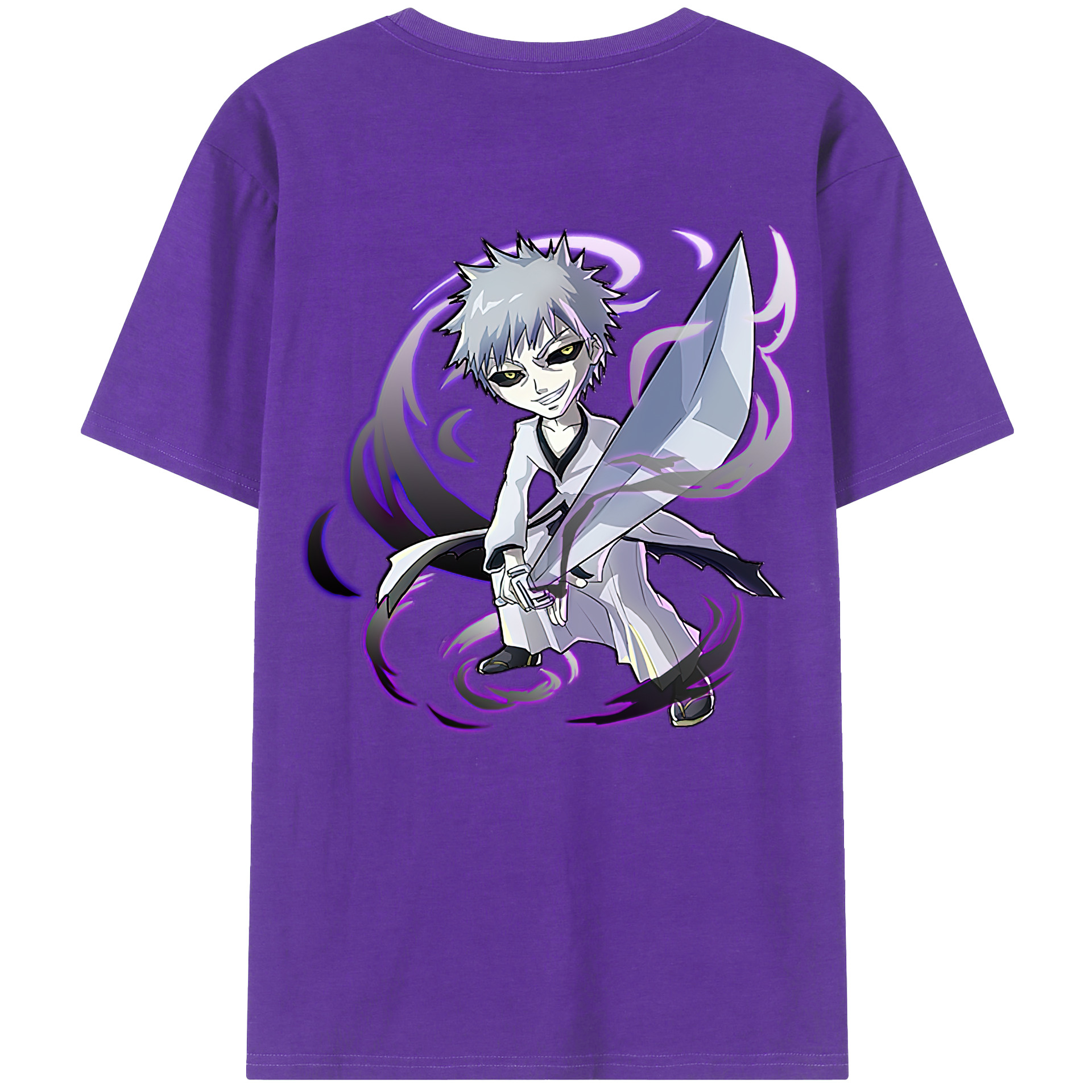 （画像用） ブリーチ 黒崎一護（くろさき いちご）BLEACH Kurosaki Ichigo 綿100％ メンズ半袖Tシャツ（バックプリント） 通気性