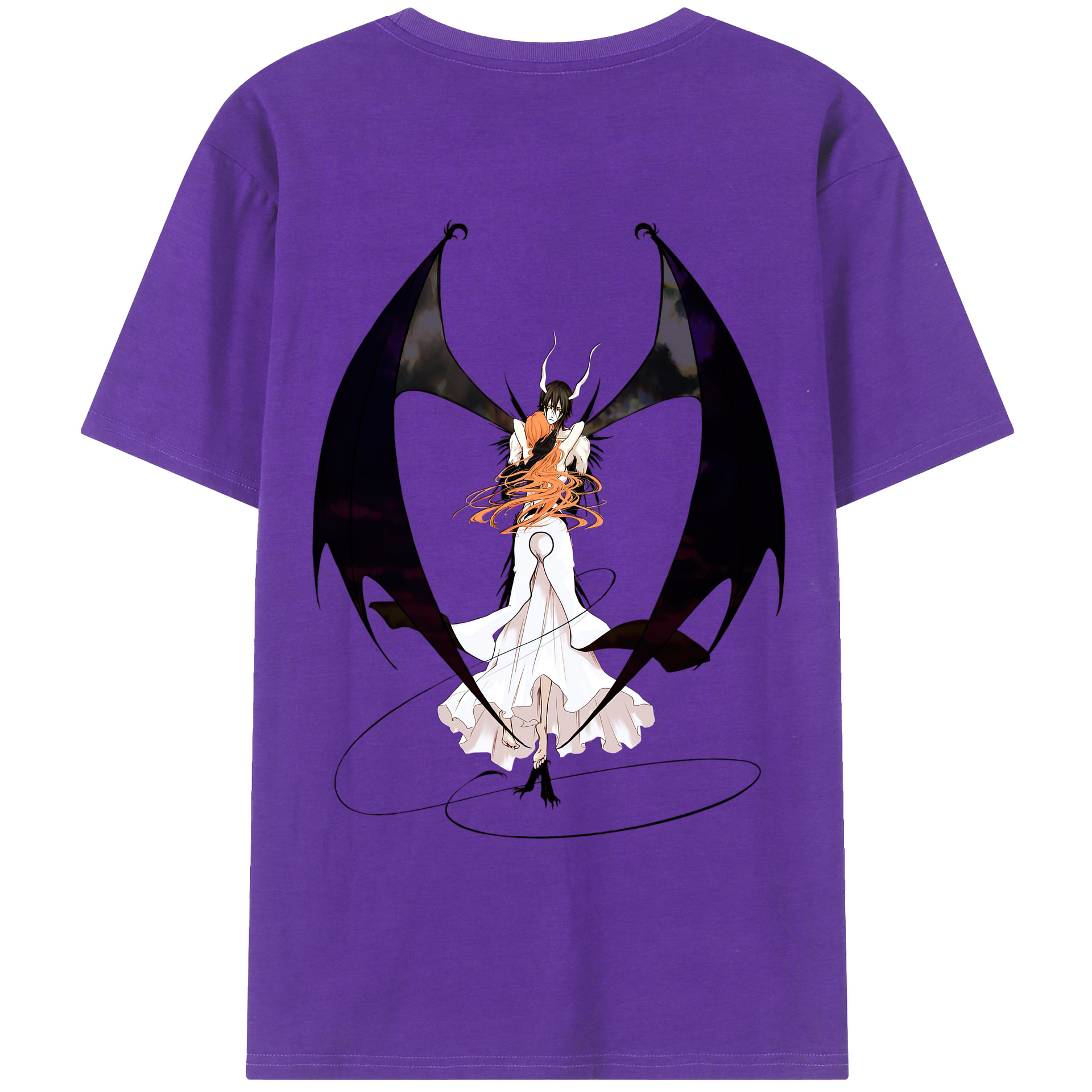 （画像用） ブリーチ ウルキオラ·シファー BLEACH Ulquiorra cifer 綿100％ メンズ半袖Tシャツ（バックプリント） 通気性