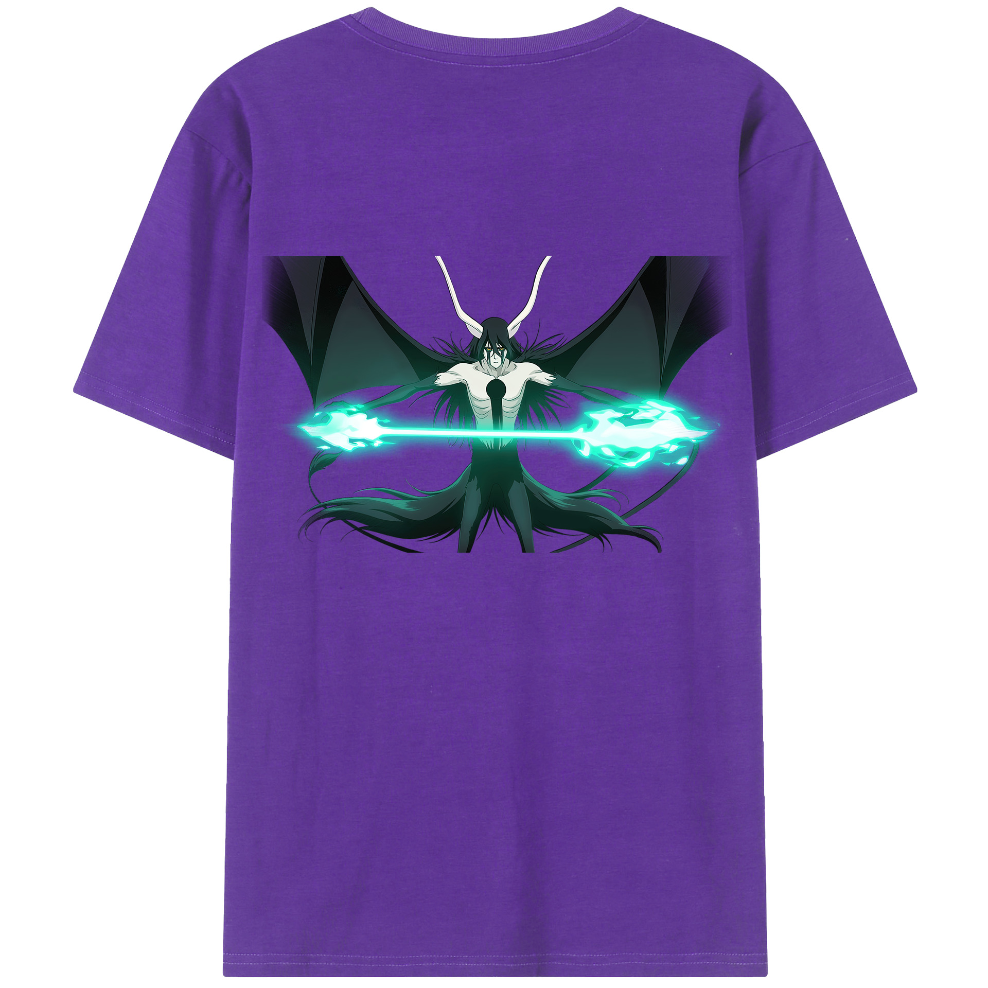 （画像用） ブリーチ ウルキオラ·シファー BLEACH Ulquiorra cifer 綿100％ メンズ半袖Tシャツ（バックプリント） 通気性