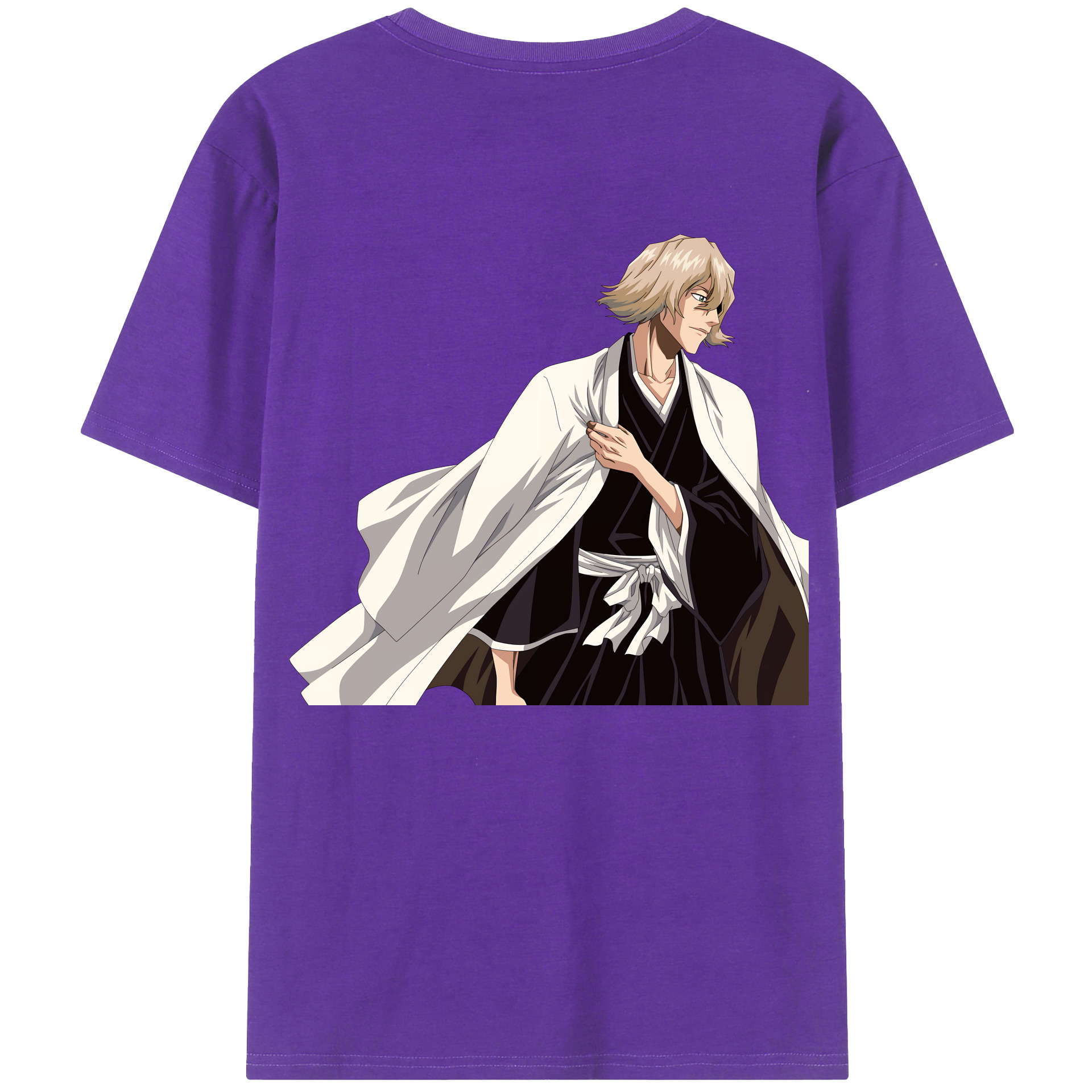 （画像用） "ブリーチ 浦原 喜助（うらはら きすけ） BLEACH Urahara Kisuke " 綿100％ メンズ半袖Tシャツ（バックプリント） 通気性