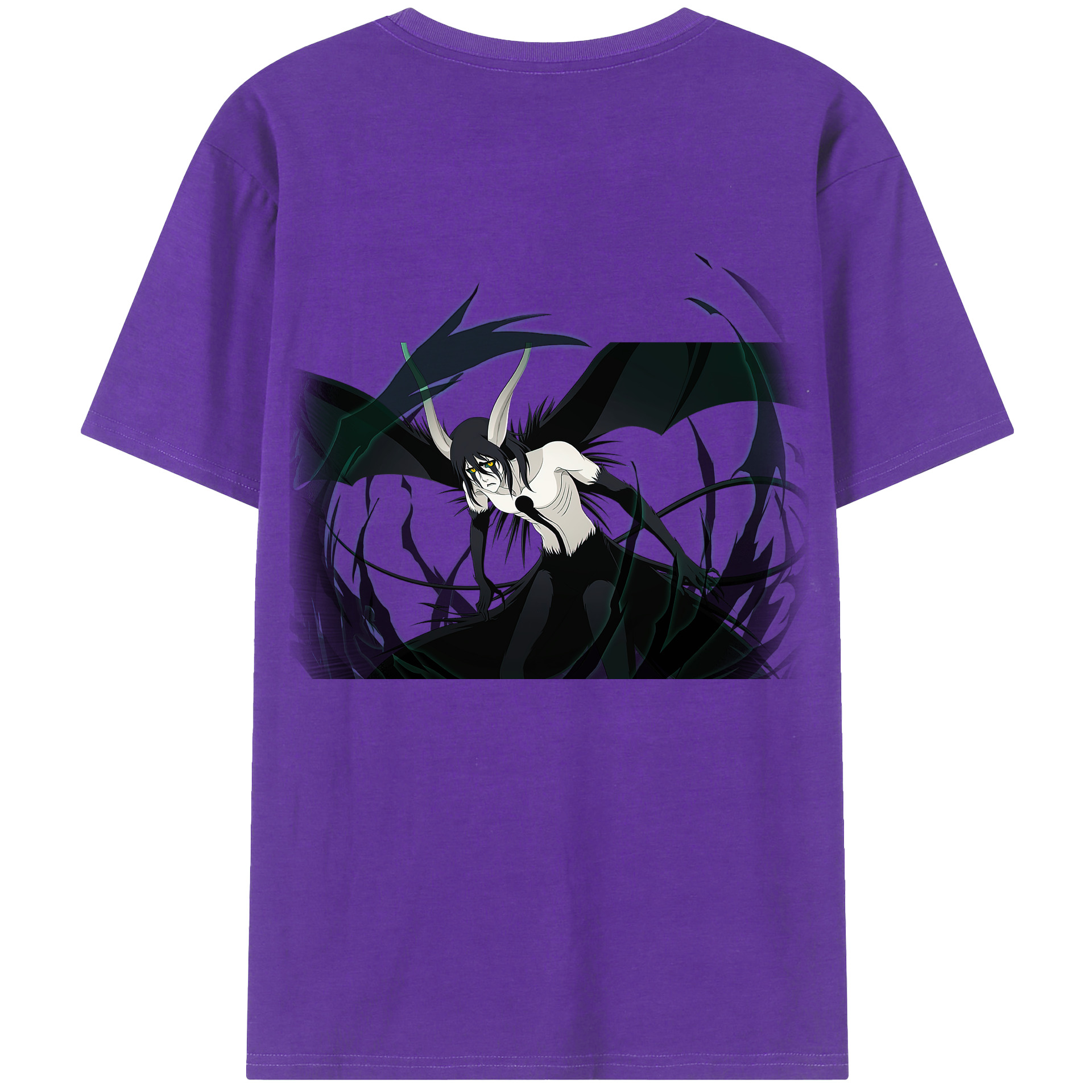 （画像用） ブリーチ ウルキオラ·シファー BLEACH Ulquiorra cifer 綿100％ メンズ半袖Tシャツ（バックプリント） 通気性