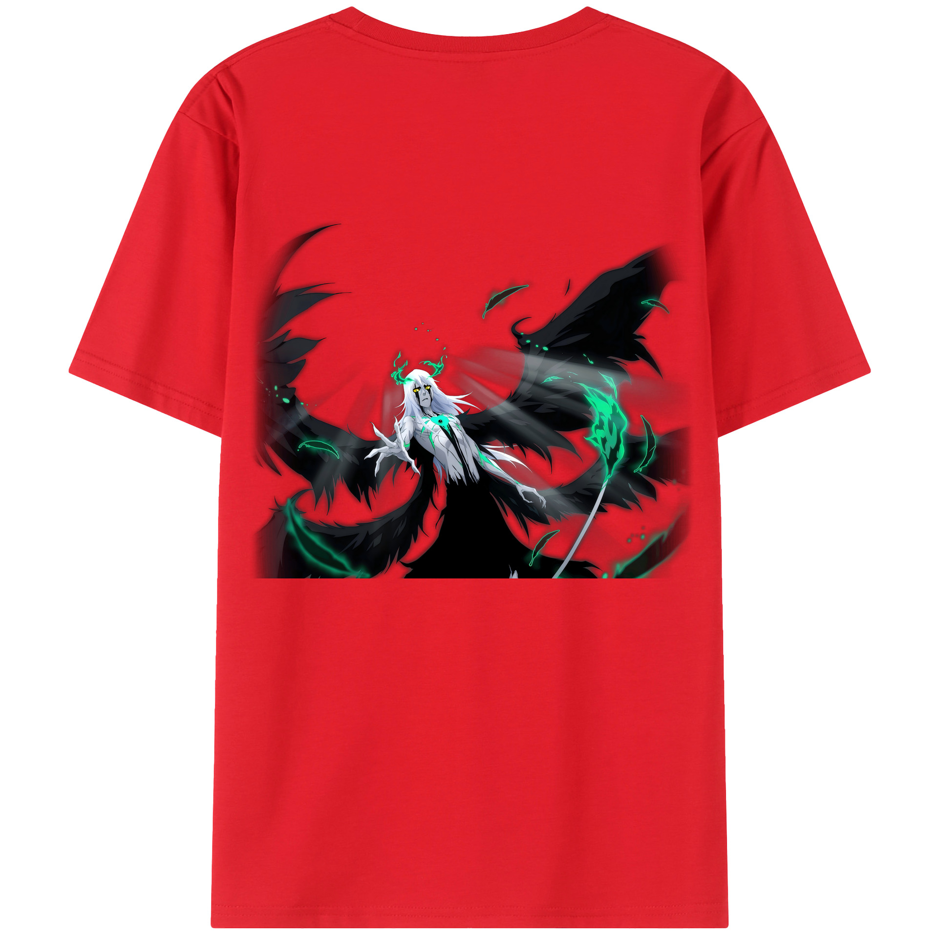（画像用） ブリーチ ウルキオラ·シファー BLEACH Ulquiorra cifer 綿100％ メンズ半袖Tシャツ（バックプリント） 通気性