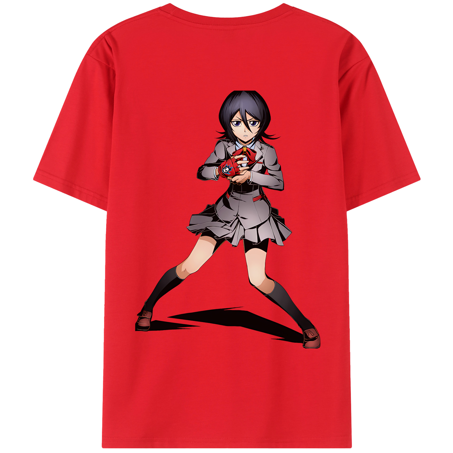 （画像用） ブリーチ 朽木ルキア BLEACH Kuchiki Rukia 綿100％ メンズ半袖Tシャツ（バックプリント） 通気性