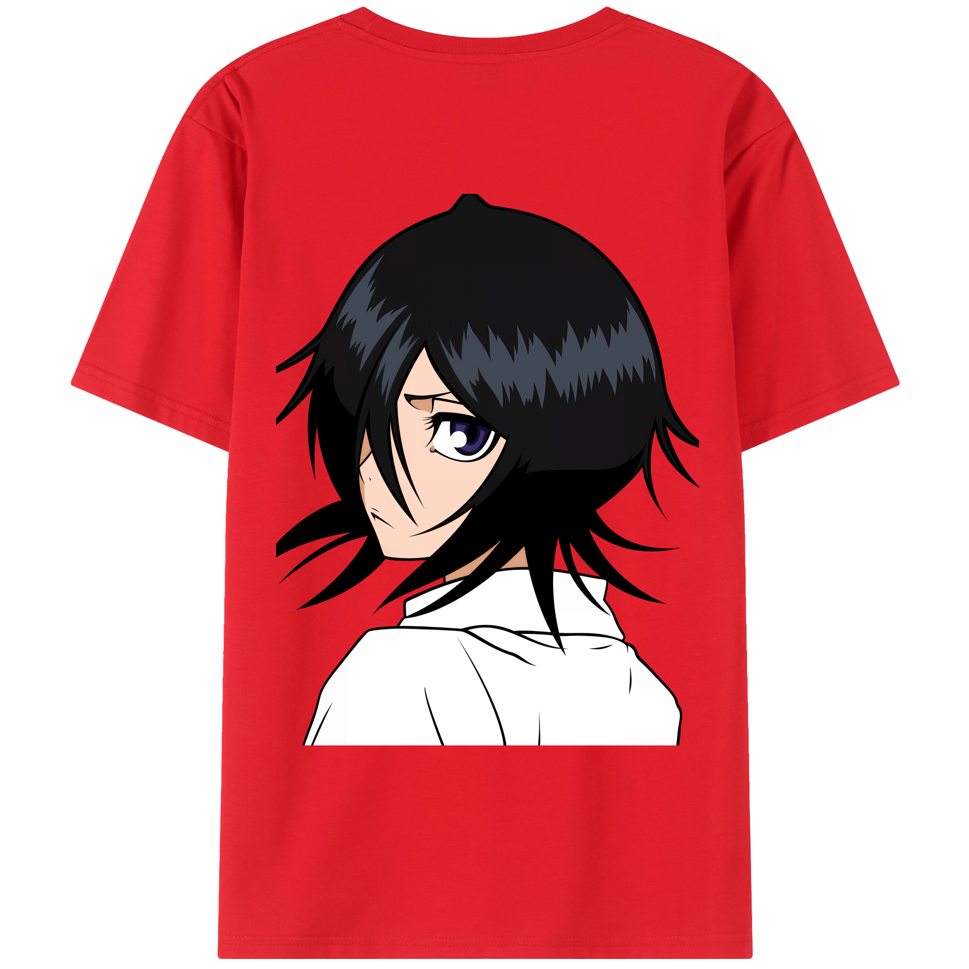 （画像用） ブリーチ 朽木ルキア BLEACH Kuchiki Rukia 綿100％ メンズ半袖Tシャツ（バックプリント） 通気性