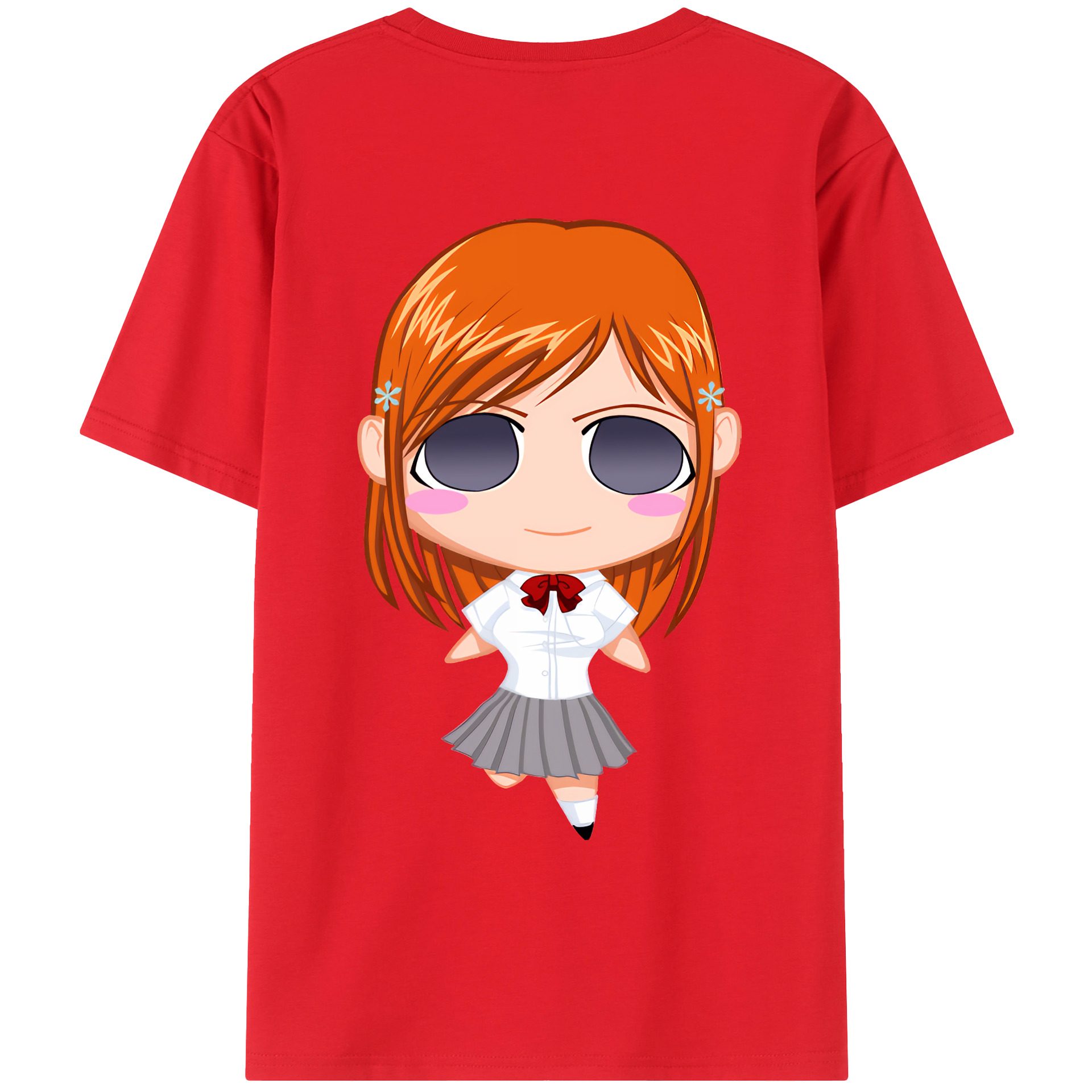 （画像用） ブリーチ 井上織姫（いのうえおりひめ） BLEACH Inoue Orihime 綿100％ メンズ半袖Tシャツ（バックプリント） 通気性