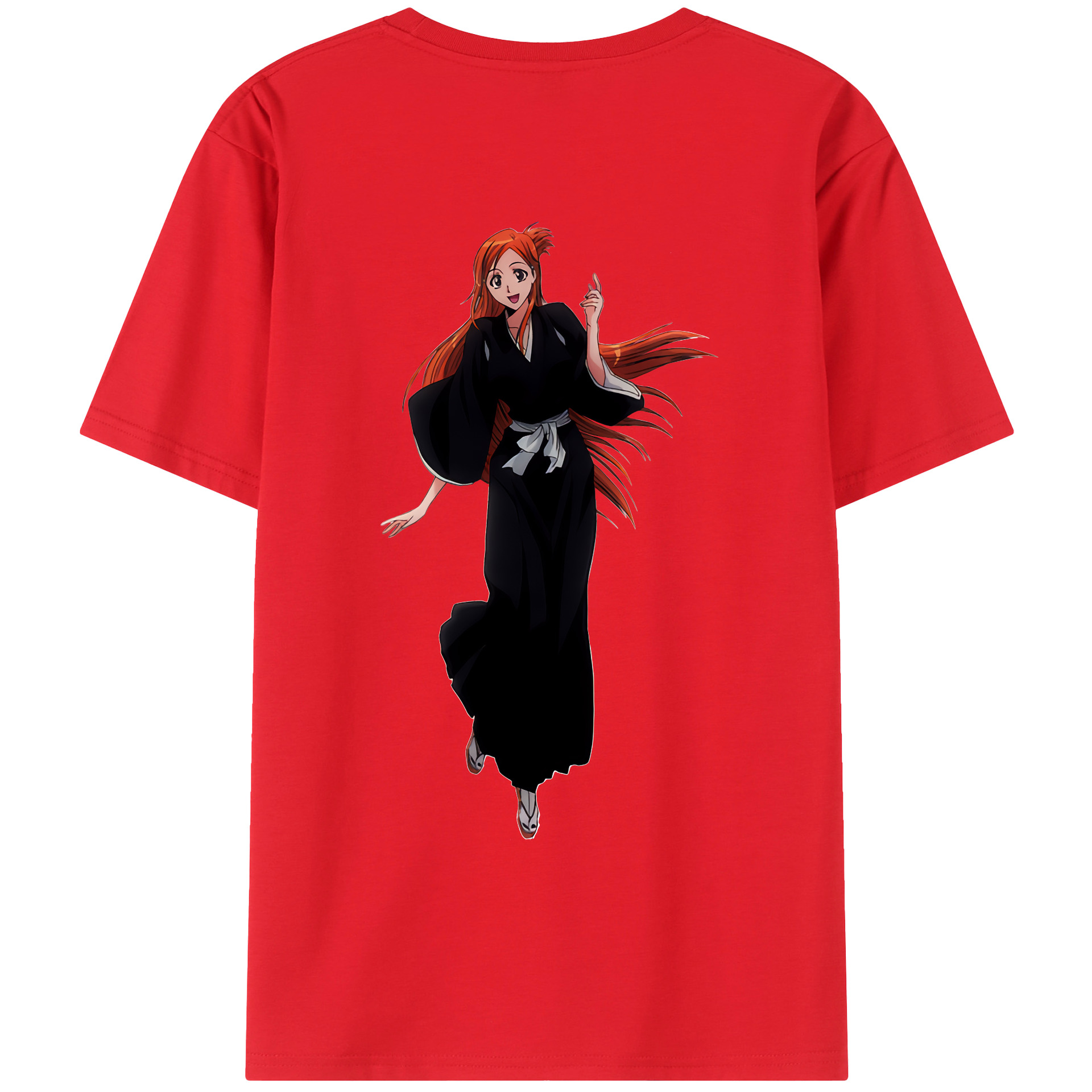 （画像用） ブリーチ 井上織姫（いのうえおりひめ） BLEACH Inoue Orihime 綿100％ メンズ半袖Tシャツ（バックプリント） 通気性